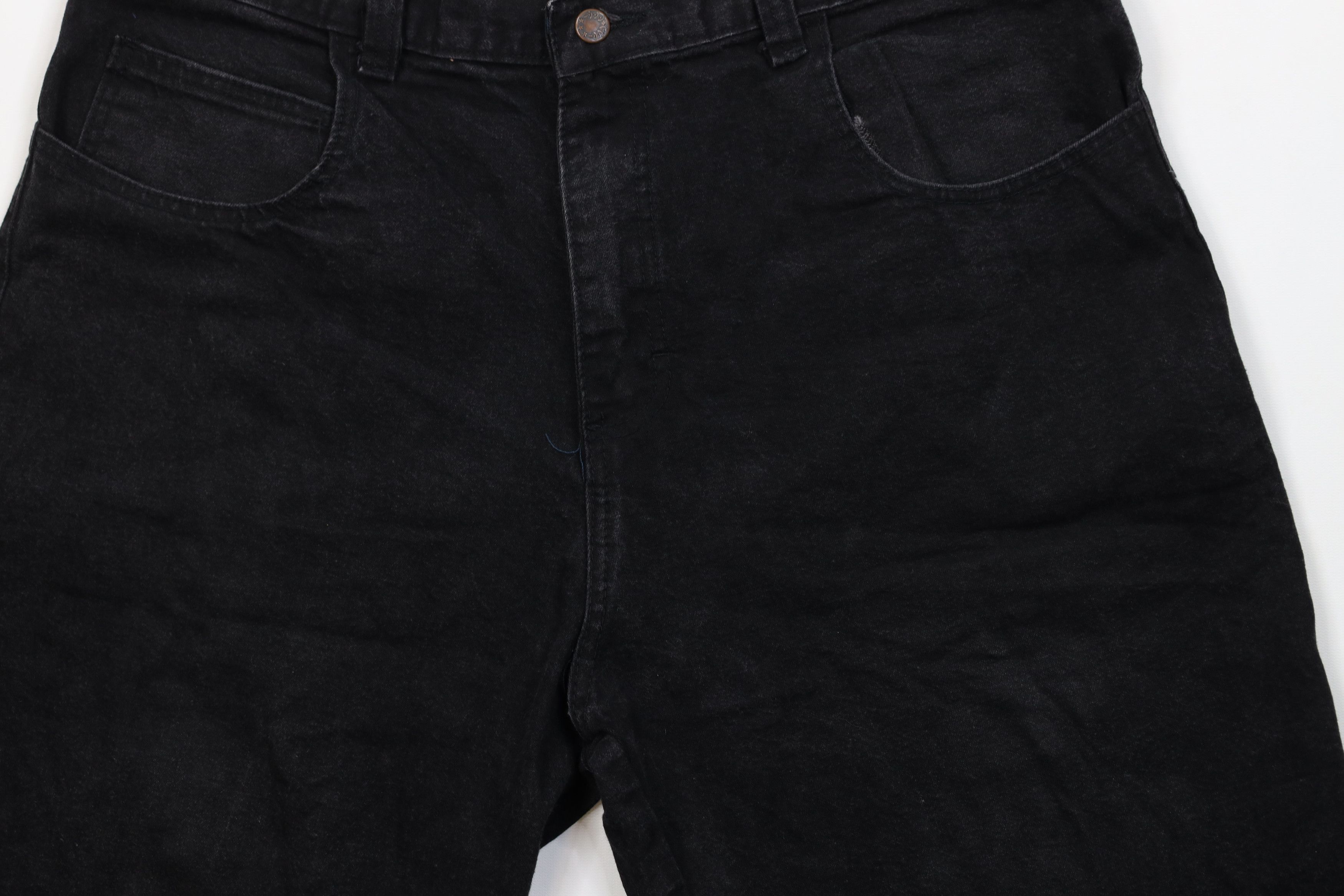 Vintage Vintage 90s Y2K Streetwear Dungaree Denim Shorts Black Size US 38 / EU 54 - 3 Thumbnail
