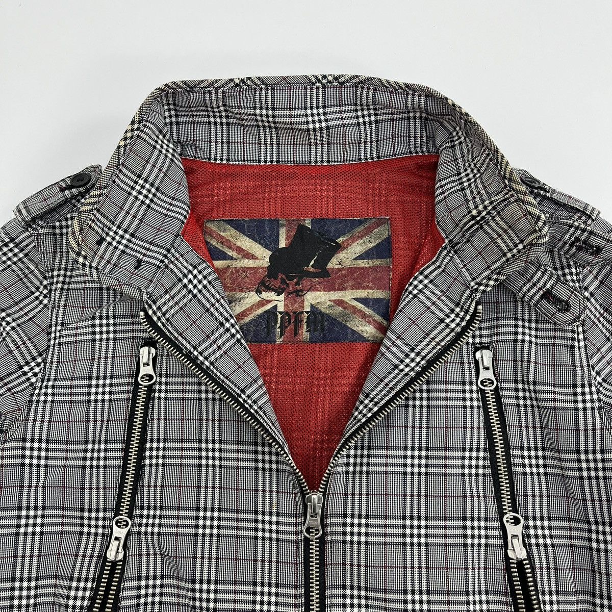 PPFM 2000s PPFM Five Pocket Punks Plaid Bikers Jacket Lgb Goa Size US M / EU 48-50 / 2 - 6 Thumbnail