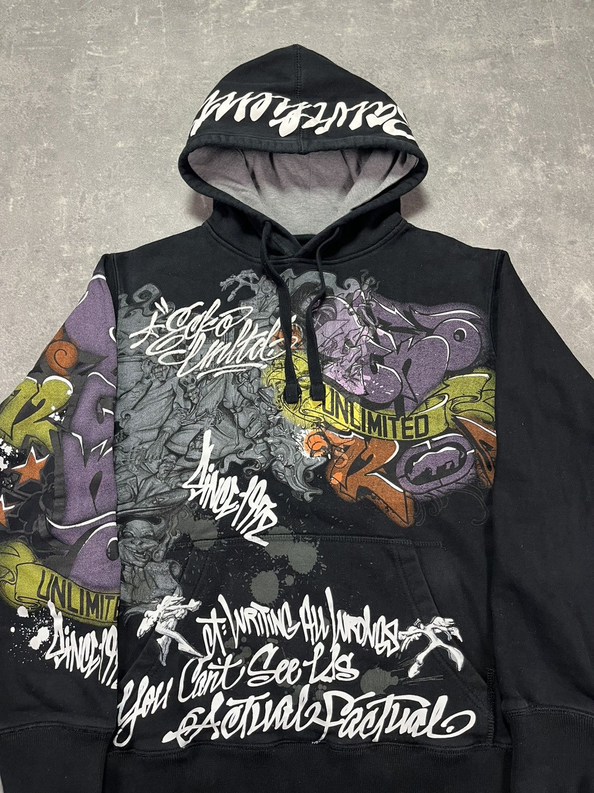 Ecko Unltd. Ecko Unltd. Printed Grafitti Hoodie M L Baggy Rare Size US M / EU 48-50 / 2 - 7 Thumbnail