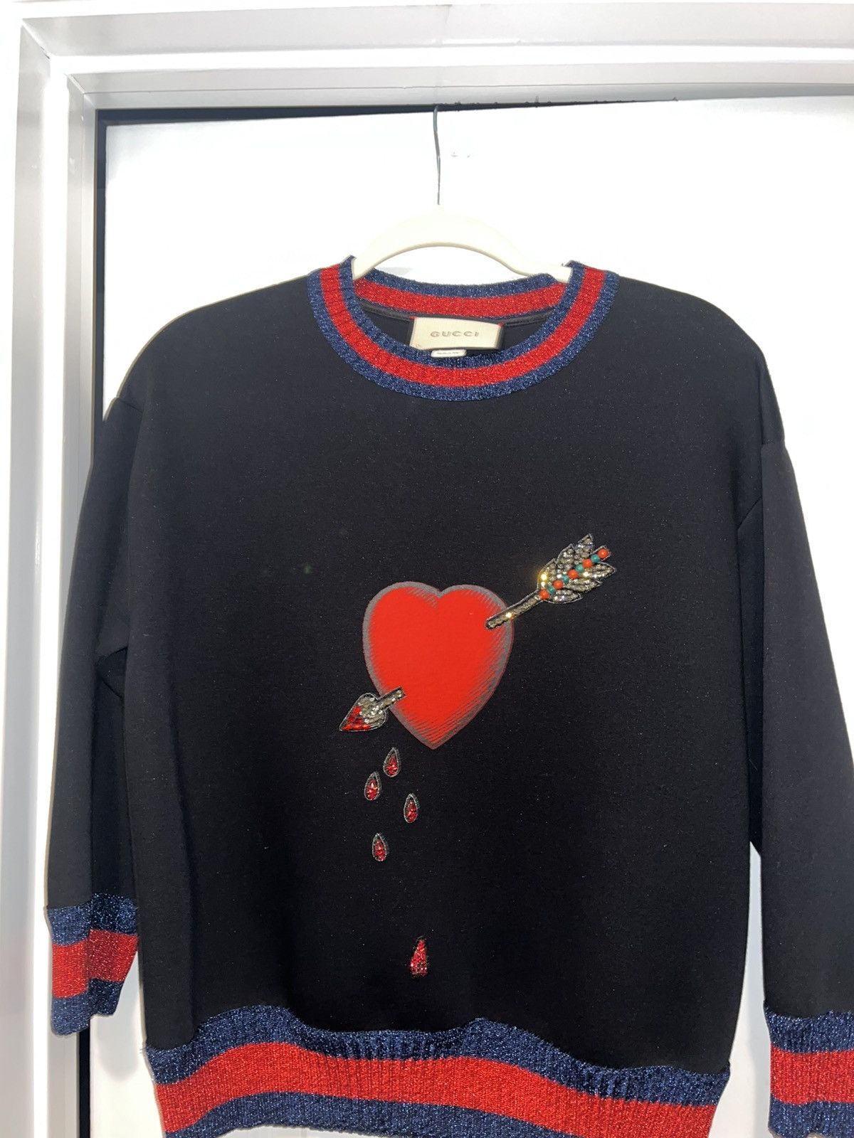 Gucci Gucci Sweater with Hearts Size S / US 4 / IT 40 - 1 Thumbnail