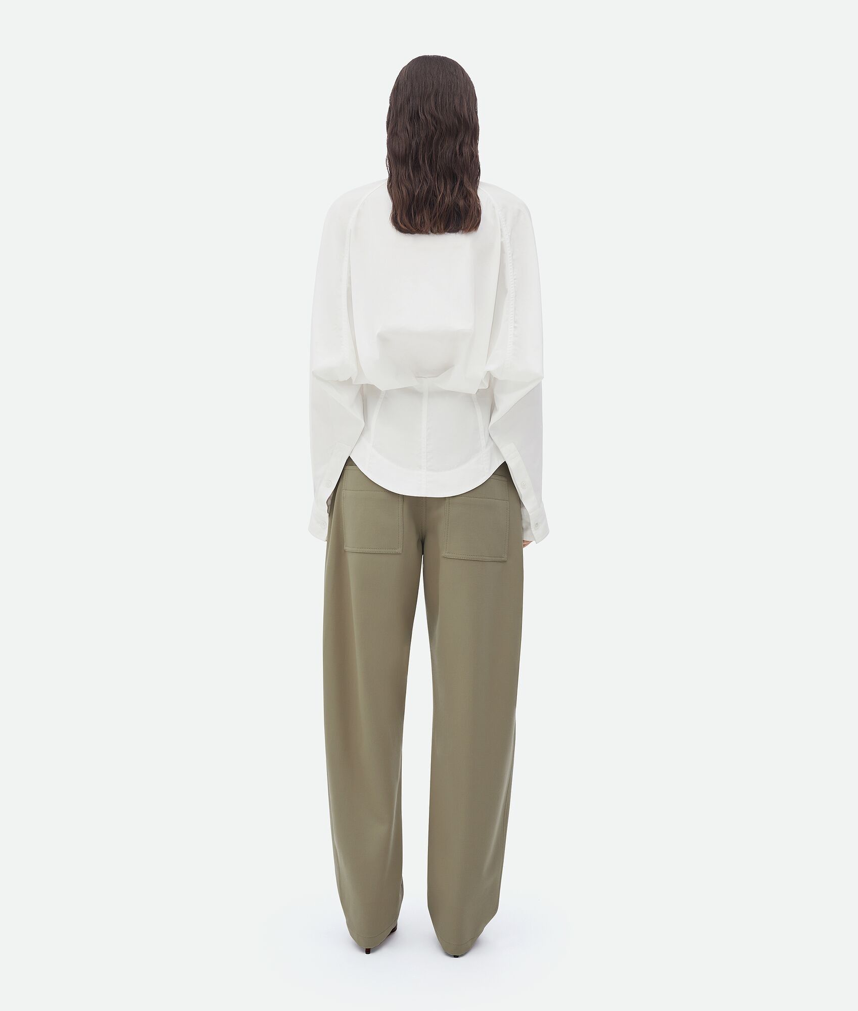 Bottega Veneta o1bcso1str0225 Compact Cotton Shirt in White Size L / US 10 / IT 46 - 3 Thumbnail
