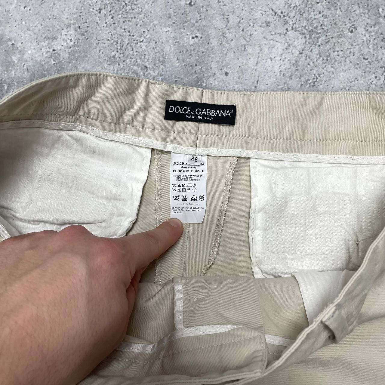 Dolce & Gabbana Dolce & Gabbana Chino Regular Fit Pants Beige Size EUR 46 Size US 32 / EU 48 - 14 Thumbnail