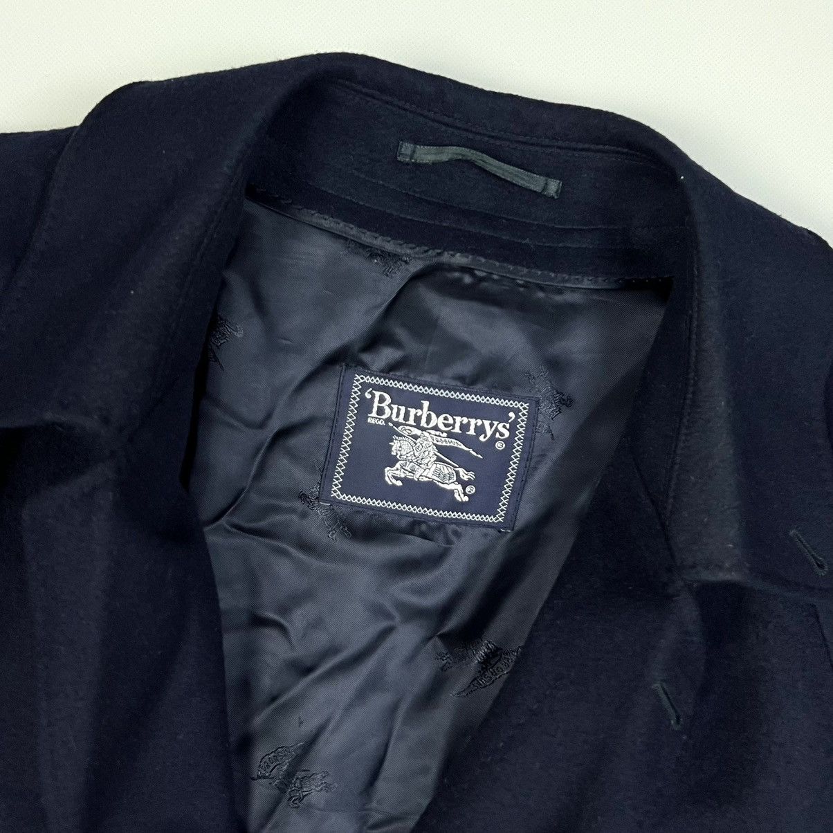 Burberry × Vintage Vintage Auth Men’s BURBERRYS Logo Wool Luxury Coat Jacket Size US M / EU 48-50 / 2 - 13 Thumbnail