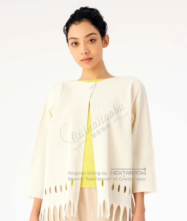 Issey Miyake Issey Miyake size:one size White Cardigan Size XXS / US 00 / IT 34 - 1 Thumbnail