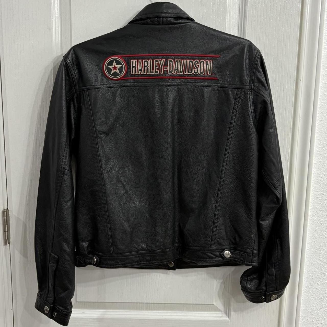 Harley Davidson Harley Davidson leather jacket with red accents Size L / US 10 / IT 46 - 1 Thumbnail