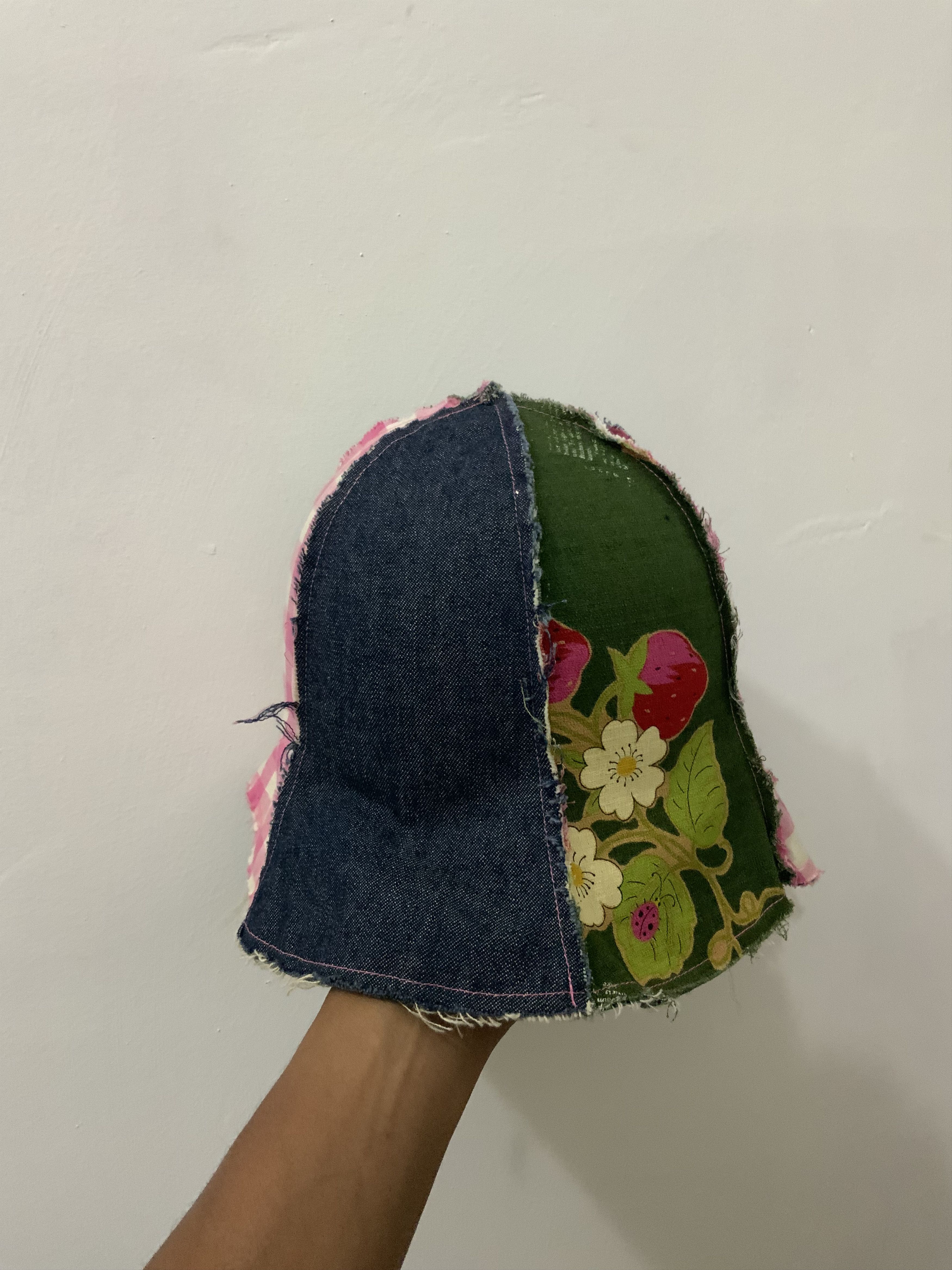 Japanese Brand DENIM PATCHWORK SASHIKO BUCKET HAT Size ONE SIZE - 1 Thumbnail