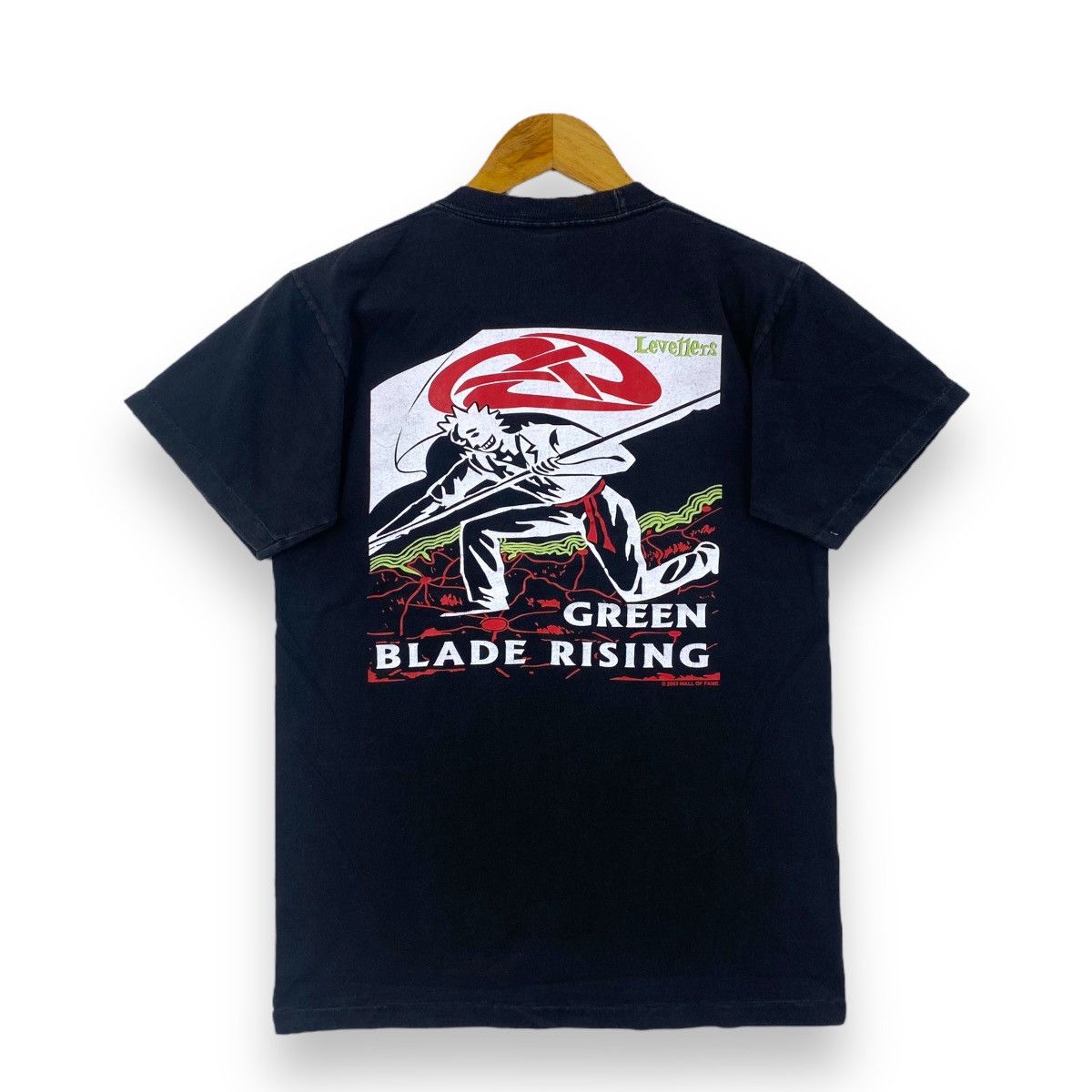 Band Tees × Vintage Vintage 00's LEVELLERS Green Blade Rising Album Band Tee Size US S / EU 44-46 / 1 - 1 Thumbnail