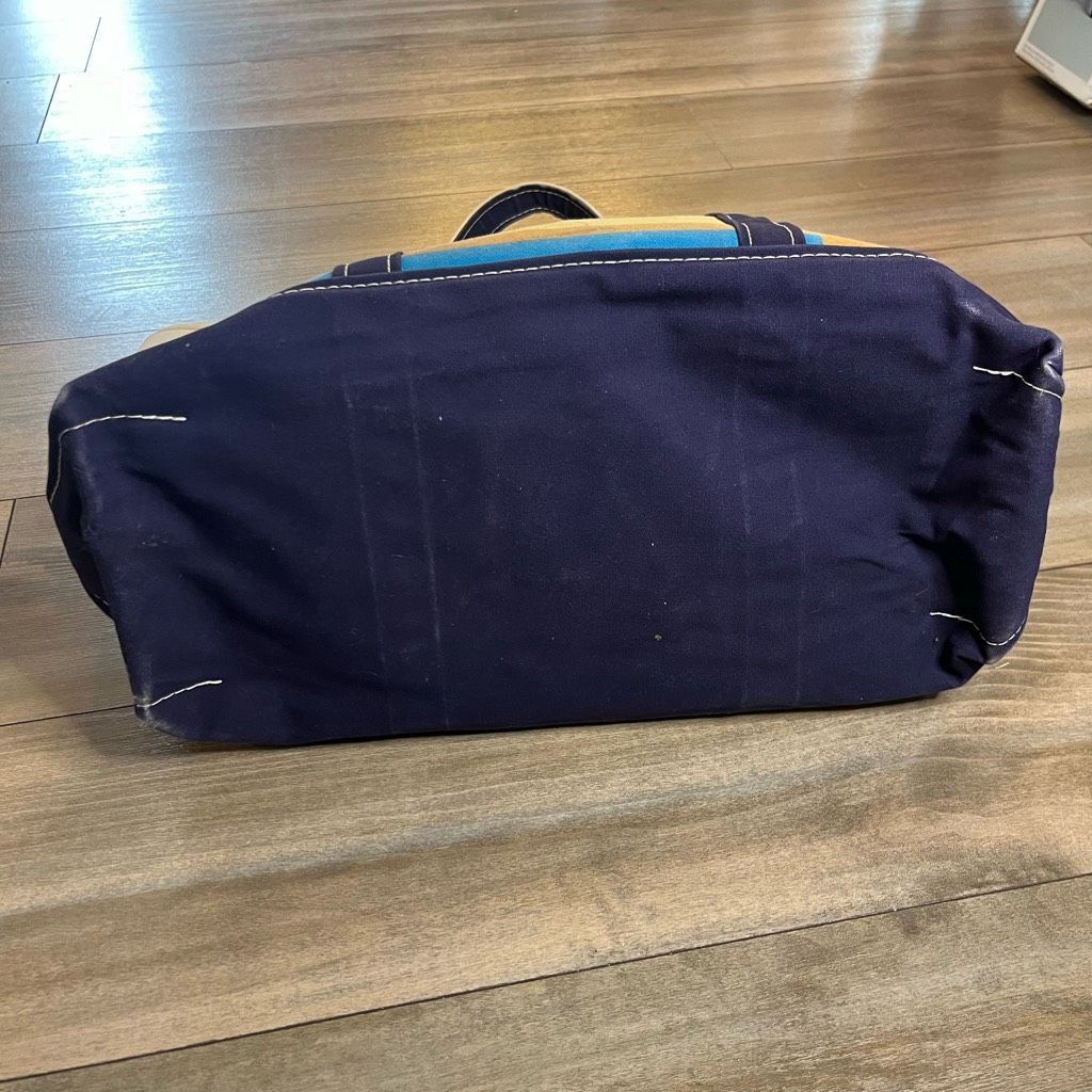 L.L. Bean LL Bean Large Boat & Tote Canvas Beach Bag Dog Chasing Ball Size ONE SIZE - 7 Thumbnail