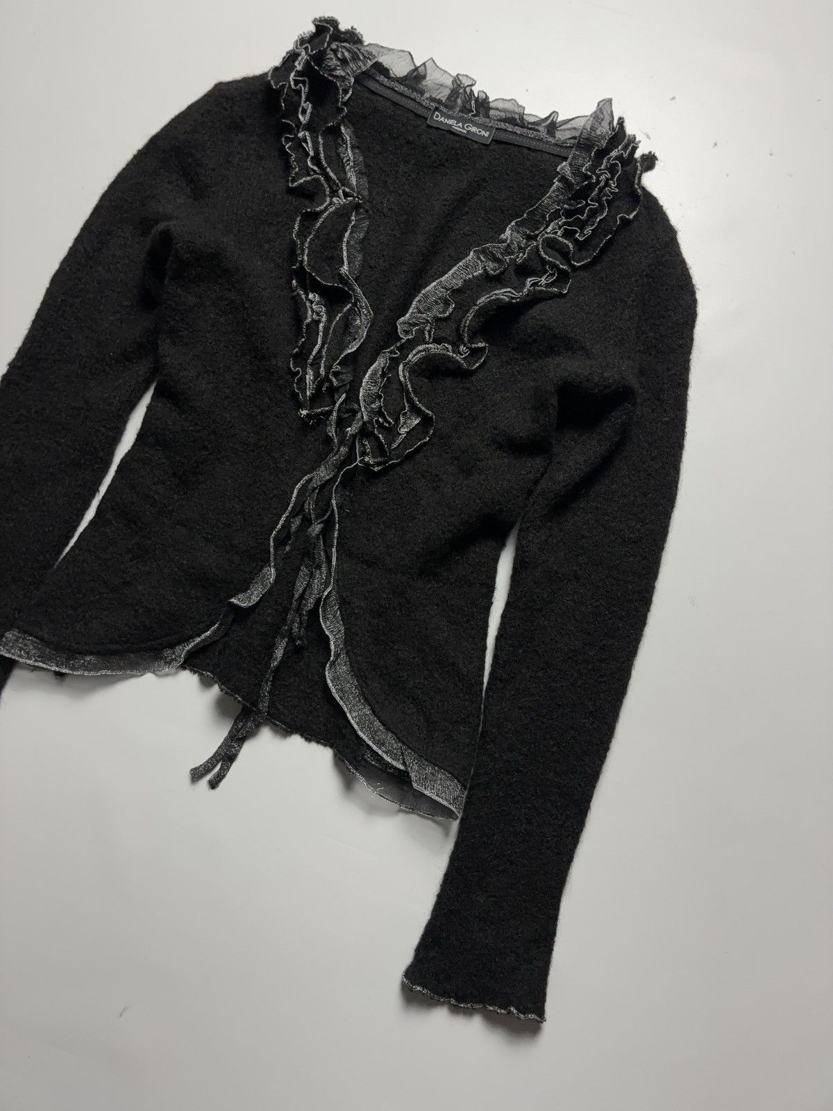 Vintage Coquette style mohair pullover vintage cardigan Size S / US 4 / IT 40 - 4 Thumbnail