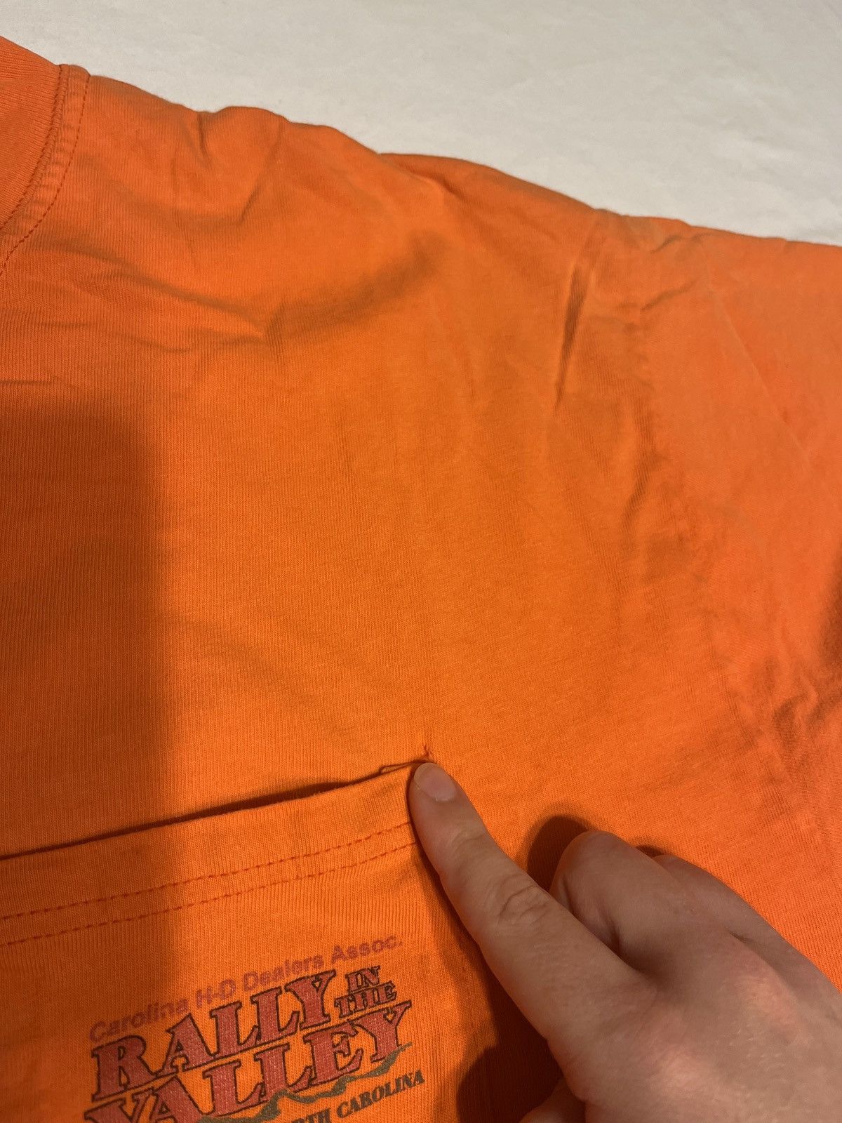 Harley Davidson × Vintage Vtg distressed Harley Davidson pocket t Size US XL / EU 56 / 4 - 7 Thumbnail