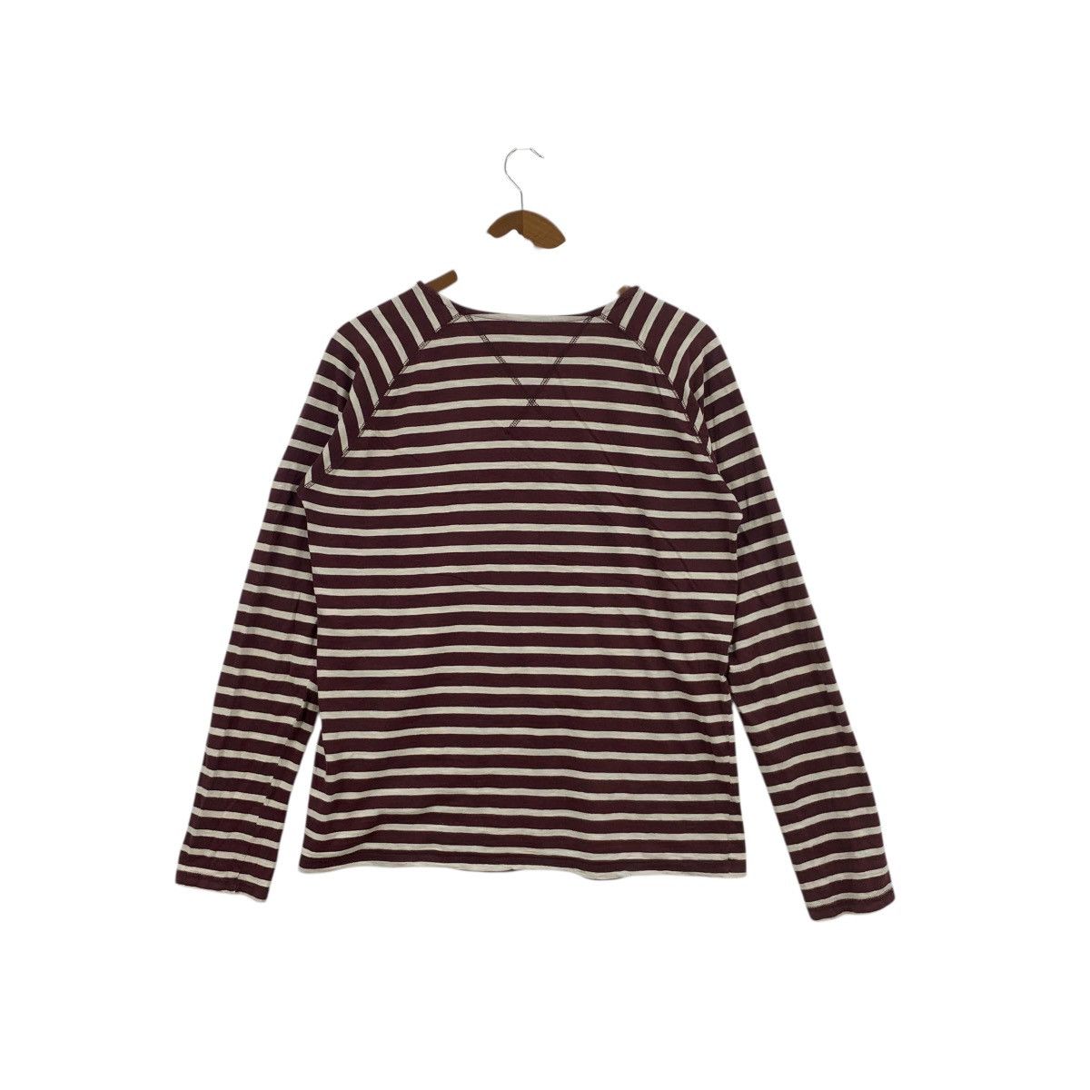 Nudie Jeans NUDIE JEANS DENIM Organic Cotton Striped Tee Shirt Top V Size M / US 6-8 / IT 42-44 - 4 Thumbnail