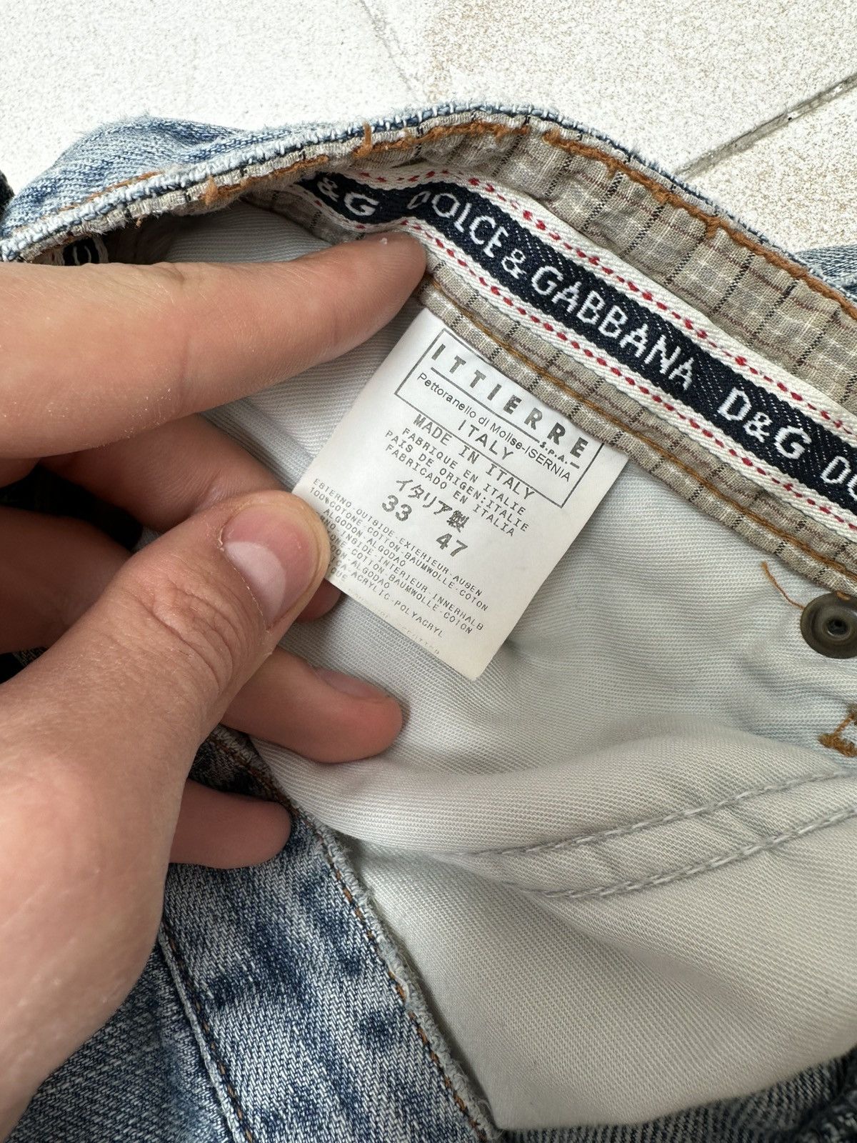 Dolce & Gabbana D&G Distressed Archive Jeans — Grunge Y2K Style Size US 33 - 8 Thumbnail