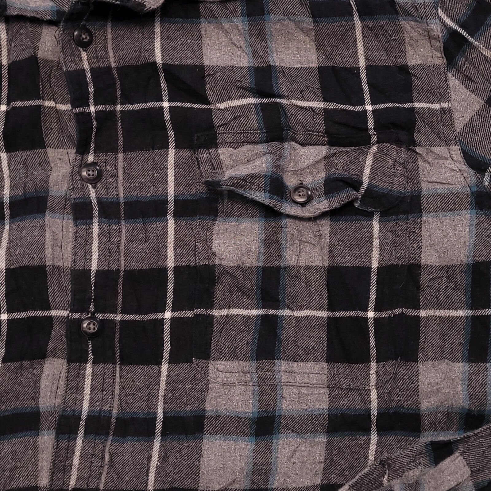 Sonoma Sonoma Tartan Flannel Button Up Shirt Mens Size L Gray Black Size US L / EU 52-54 / 3 - 4 Thumbnail
