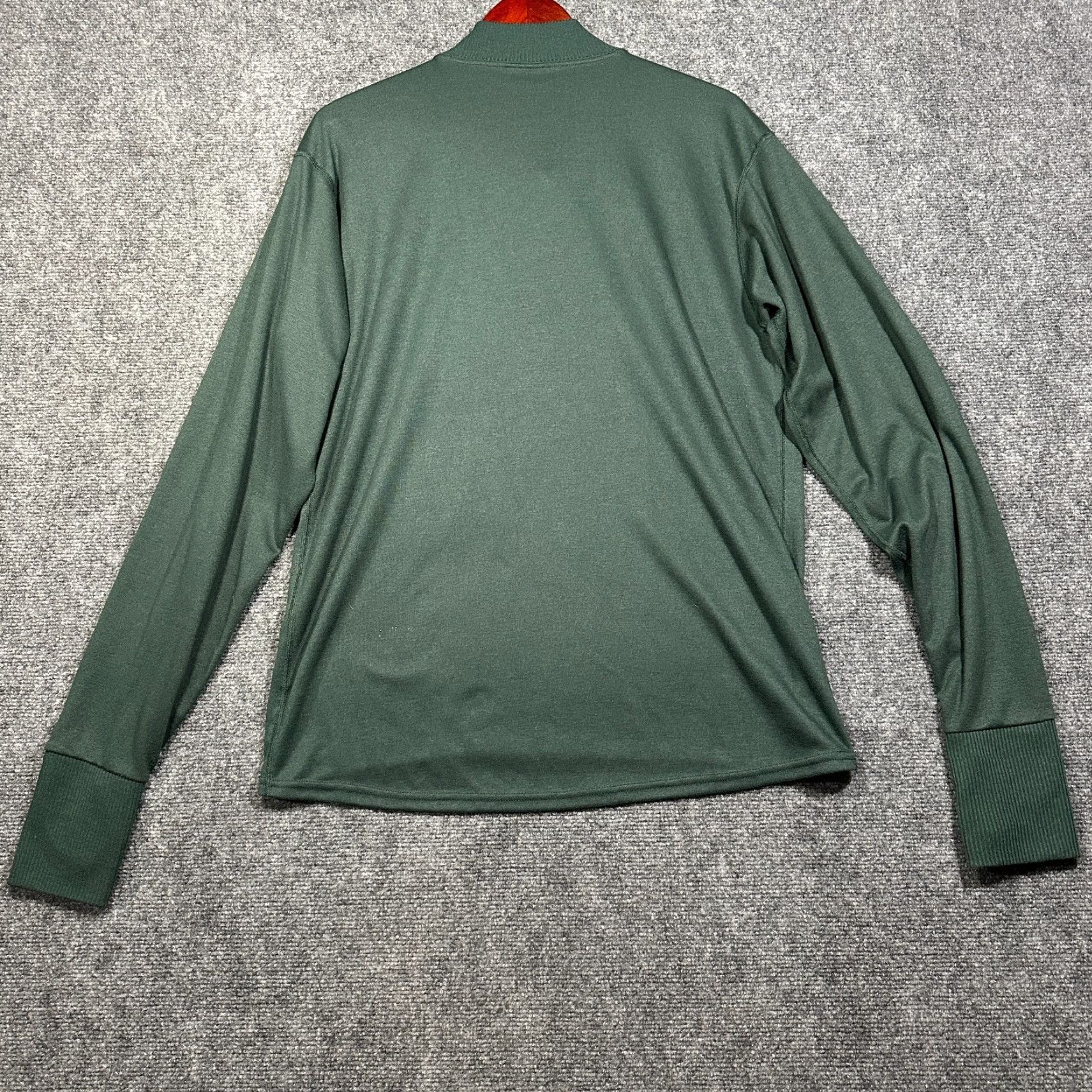 Vintage Cabela's Pullover Mens L Green Knit 1/4 Zip Thumb Holes Ribbed Cuffs Activewear Casual Jacket Shirt Size US L / EU 52-54 / 3 - 4 Thumbnail