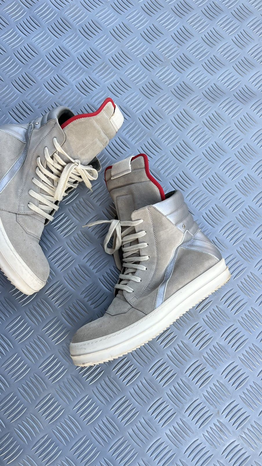 Rick Owens Rick Owens geobasket pearl reflective Size US 7.5 / EU 40-41 - 2 Thumbnail