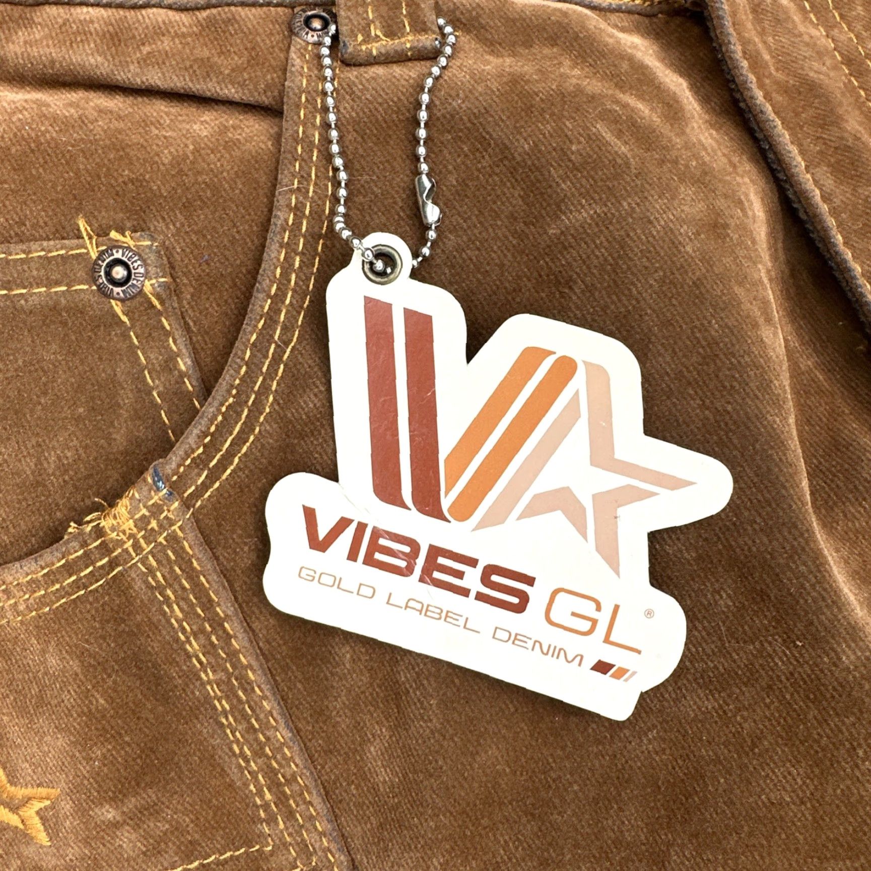 Vintage VINTAGE Vibes GL Gold Label Denim Jeans 90s Hip Hop Mens 32x32 Brown NWT Straight Shirt Size US 32 / EU 48 - 7 Thumbnail