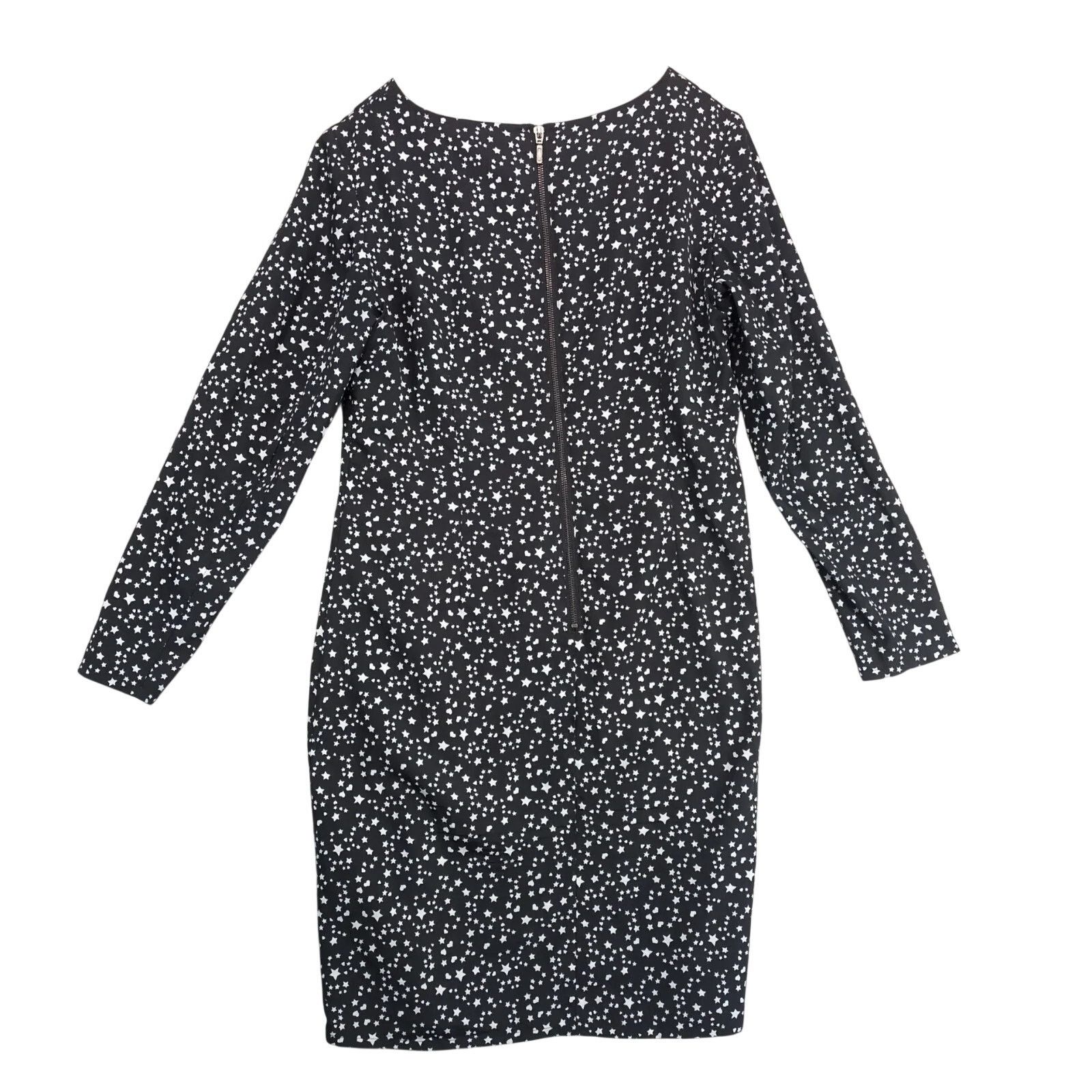 Pierre Cardin Pierre Cardin Paris Hearts & Stars Print Black White Dress M Size M / US 6-8 / IT 42-44 - 2 Thumbnail