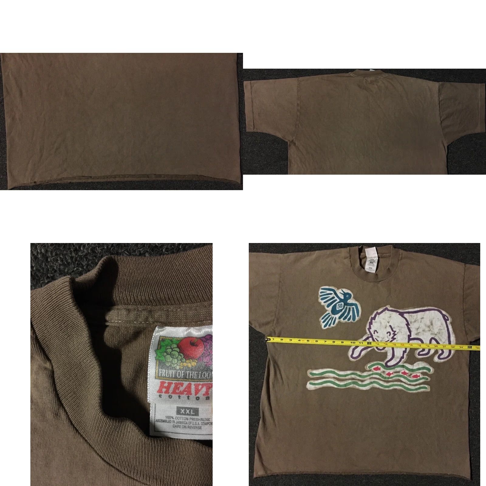 Vintage VINTAGE 90s Abstract Animal Art Faded Distress Shirt M L Boxy Nature Punk Grunge 80s Shirt Mens Brown Size US M / EU 48-50 / 2 - 8 Thumbnail