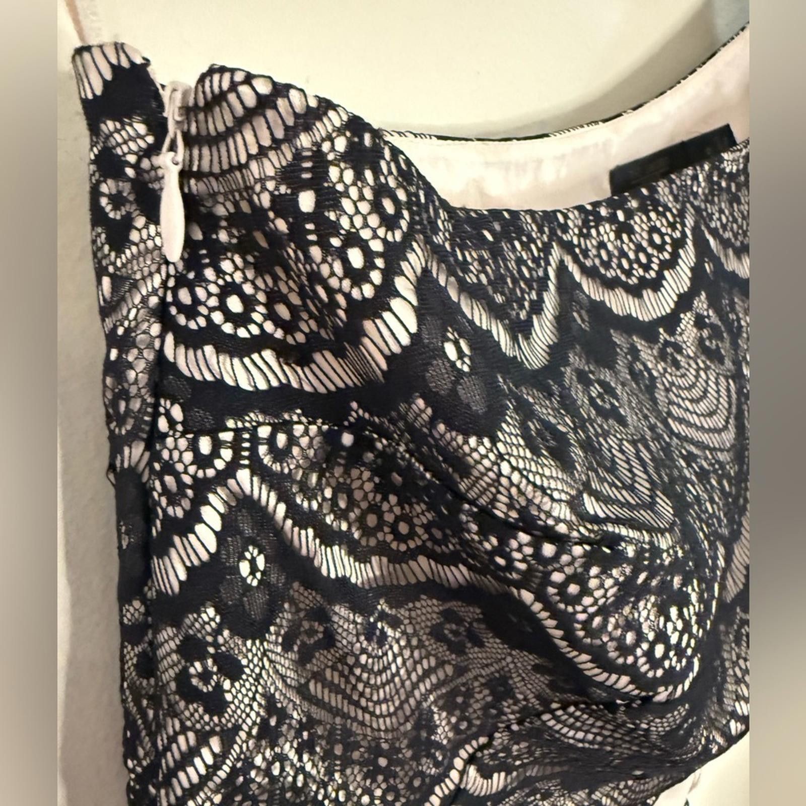 Other The Limited champagne black lace one shoulder dress SZ 0 Size XS / US 0-2 / IT 36-38 - 3 Thumbnail