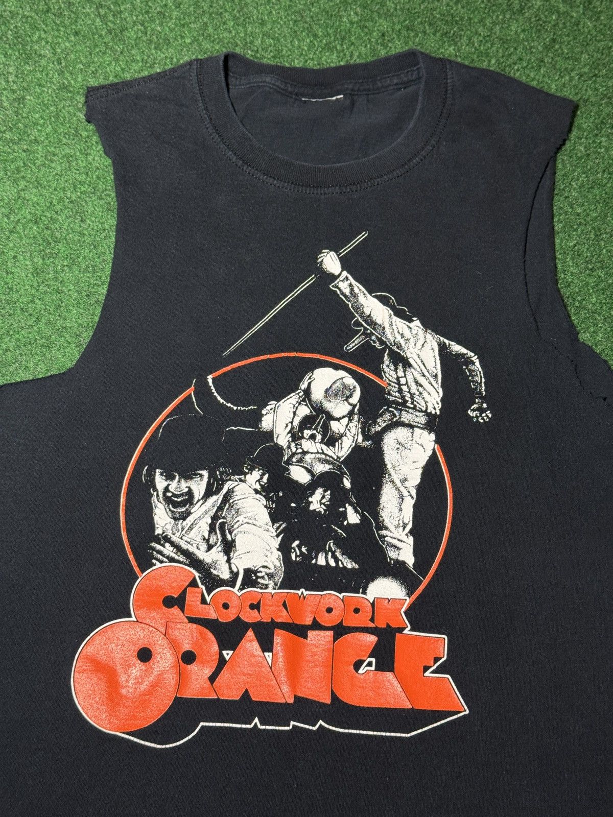 Vintage Clockwork Orange 90s Y2K Cutoff Small Tank Top T Shirt Size US XS / EU 42 / 0 - 2 Thumbnail