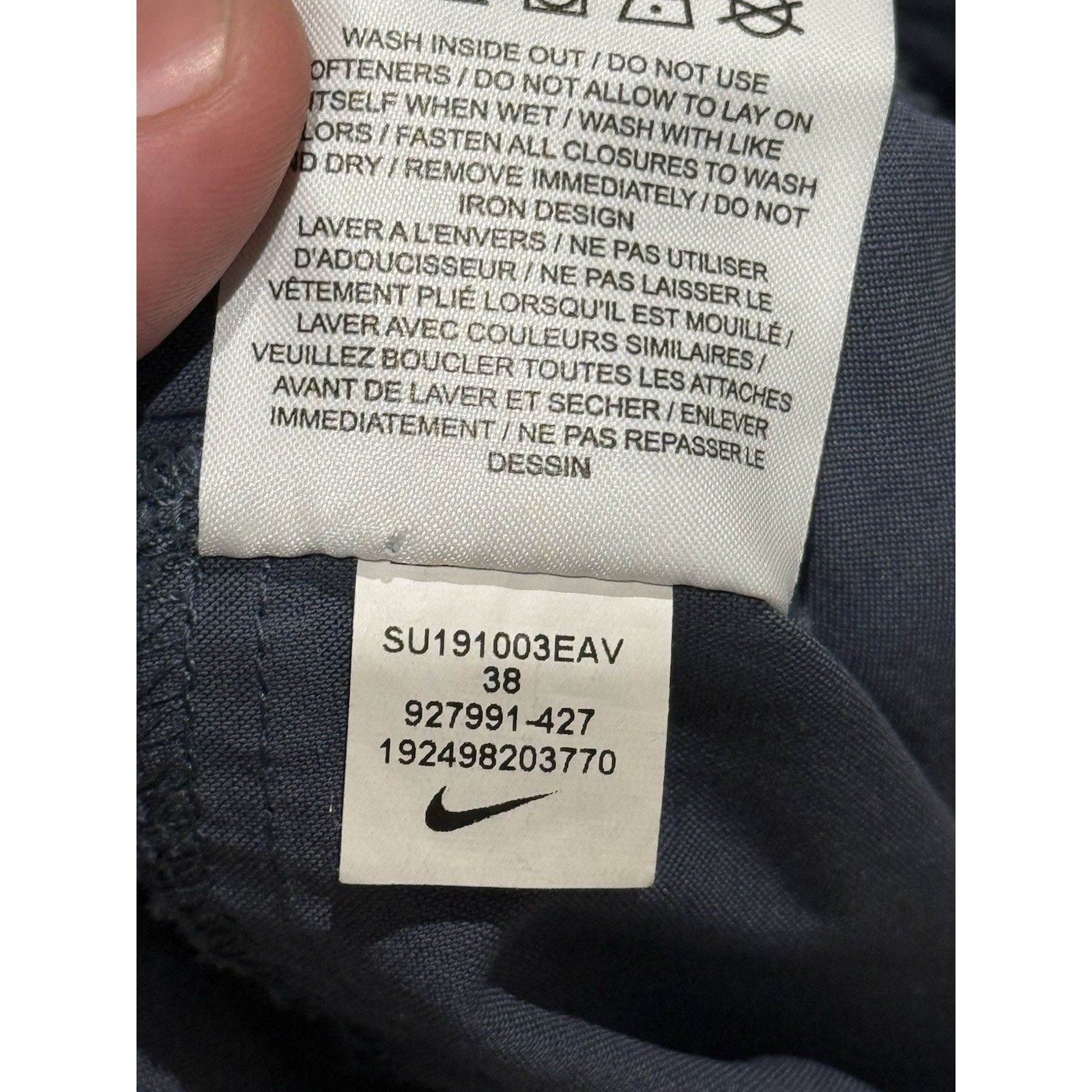 Nike NIKE SMALL TECH WOVEN CARGO CASUAL PANTS JOGGERS BLUE Size US 36 / EU 52 - 4 Thumbnail