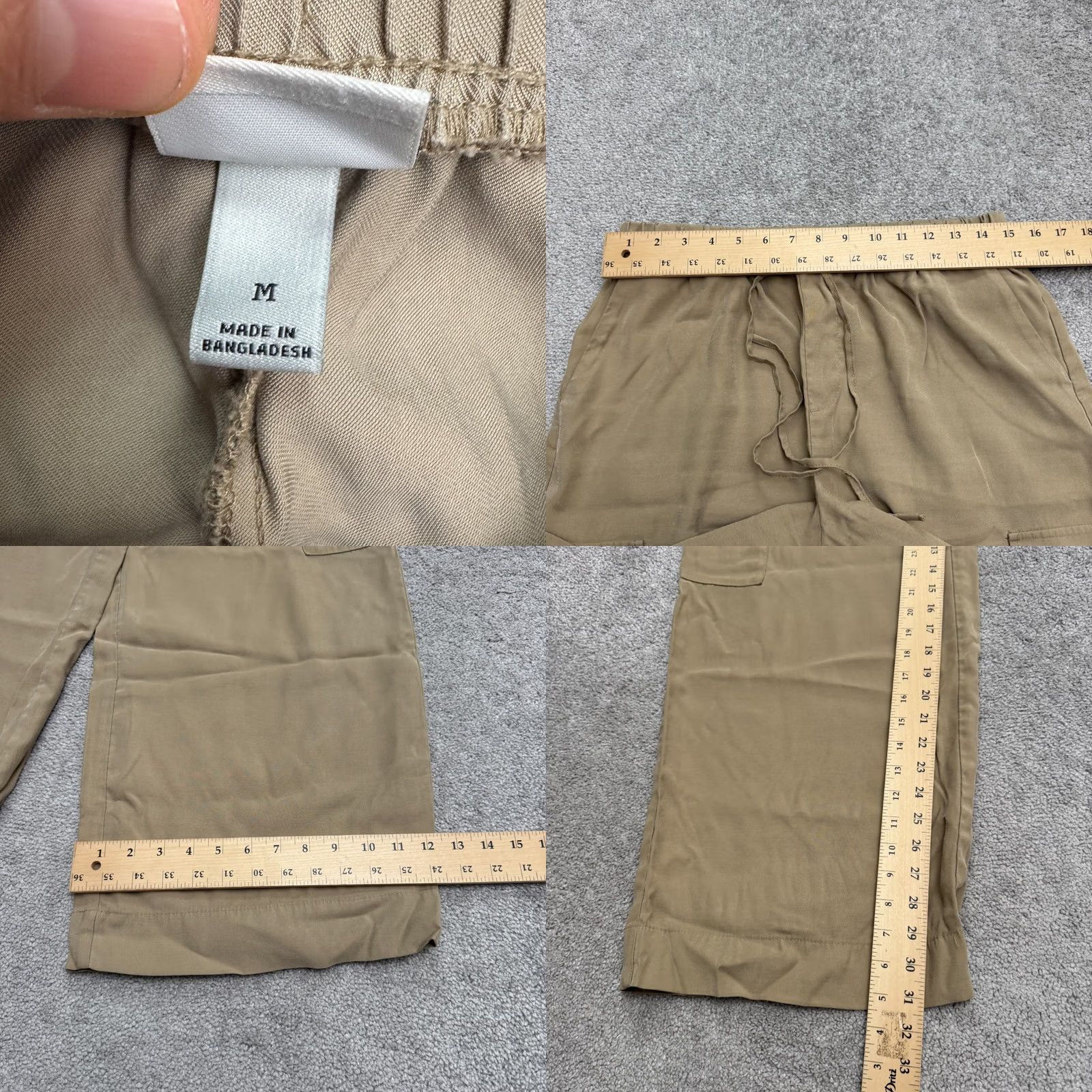 Vintage A New Day Cargo Pants Wide-Leg Womens Medium Brown Rayon Polyester Casual Distressed? (No) [Note: Can't add] Size 32" / US 10 / IT 46 - 8 Thumbnail