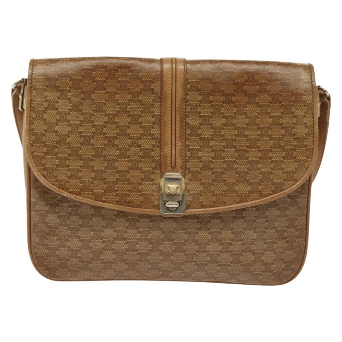 Celine CELINE Macadam Canvas Shoulder Bag Pvc Beige Gold Size ONE SIZE - 2 Thumbnail