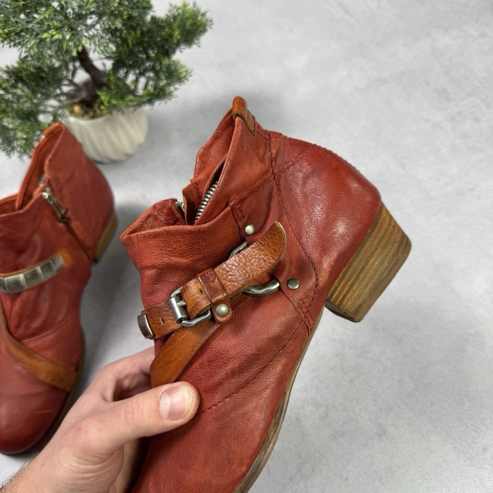 Vintage A.S.98 Airstep Booties Leather Vintage Handmade Rock Size US 10 / IT 40 - 11 Thumbnail