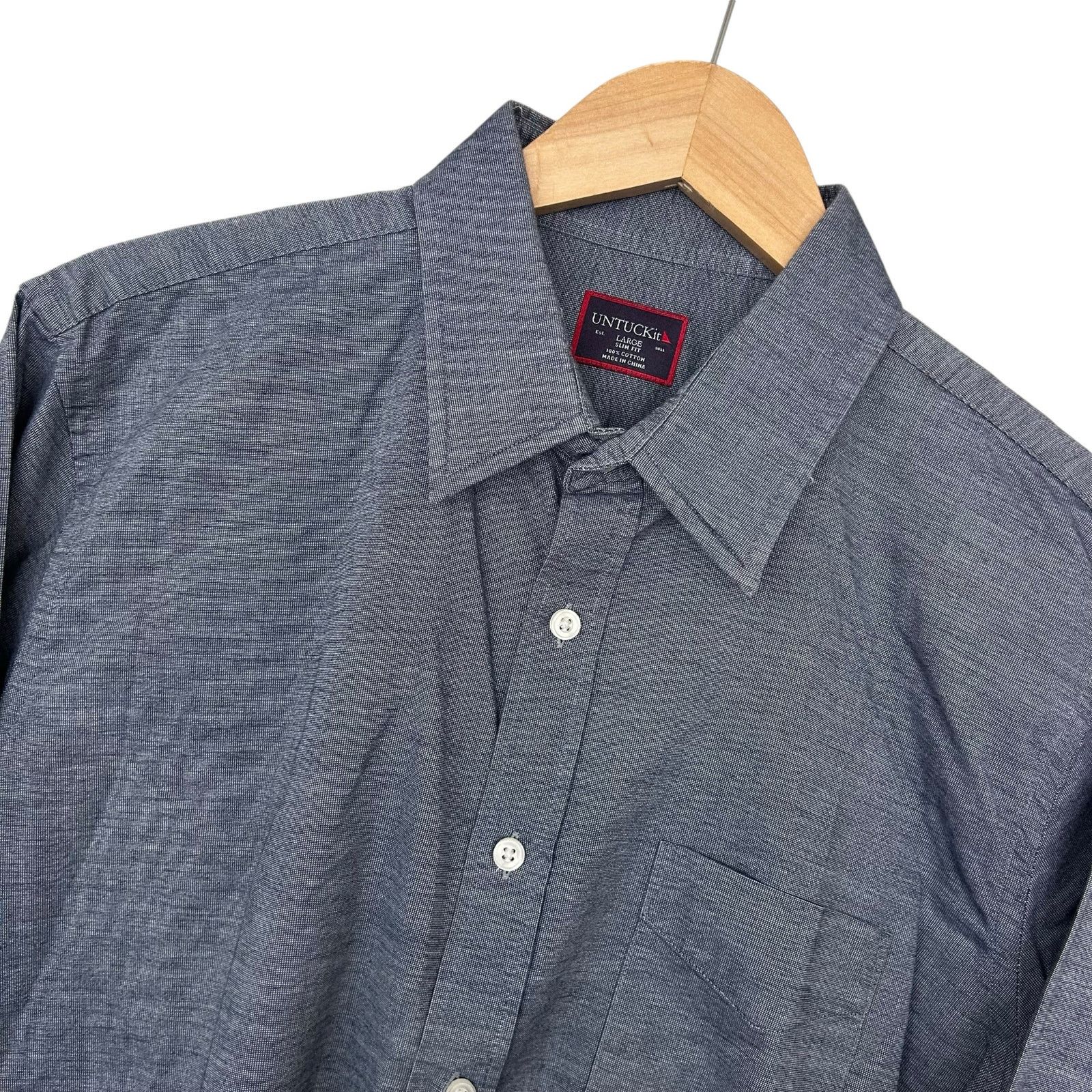 UNTUCKit Untuckit Blue Slim Fit Long Sleeve Button Down Sz XL Size US XL / EU 56 / 4 - 1 Thumbnail