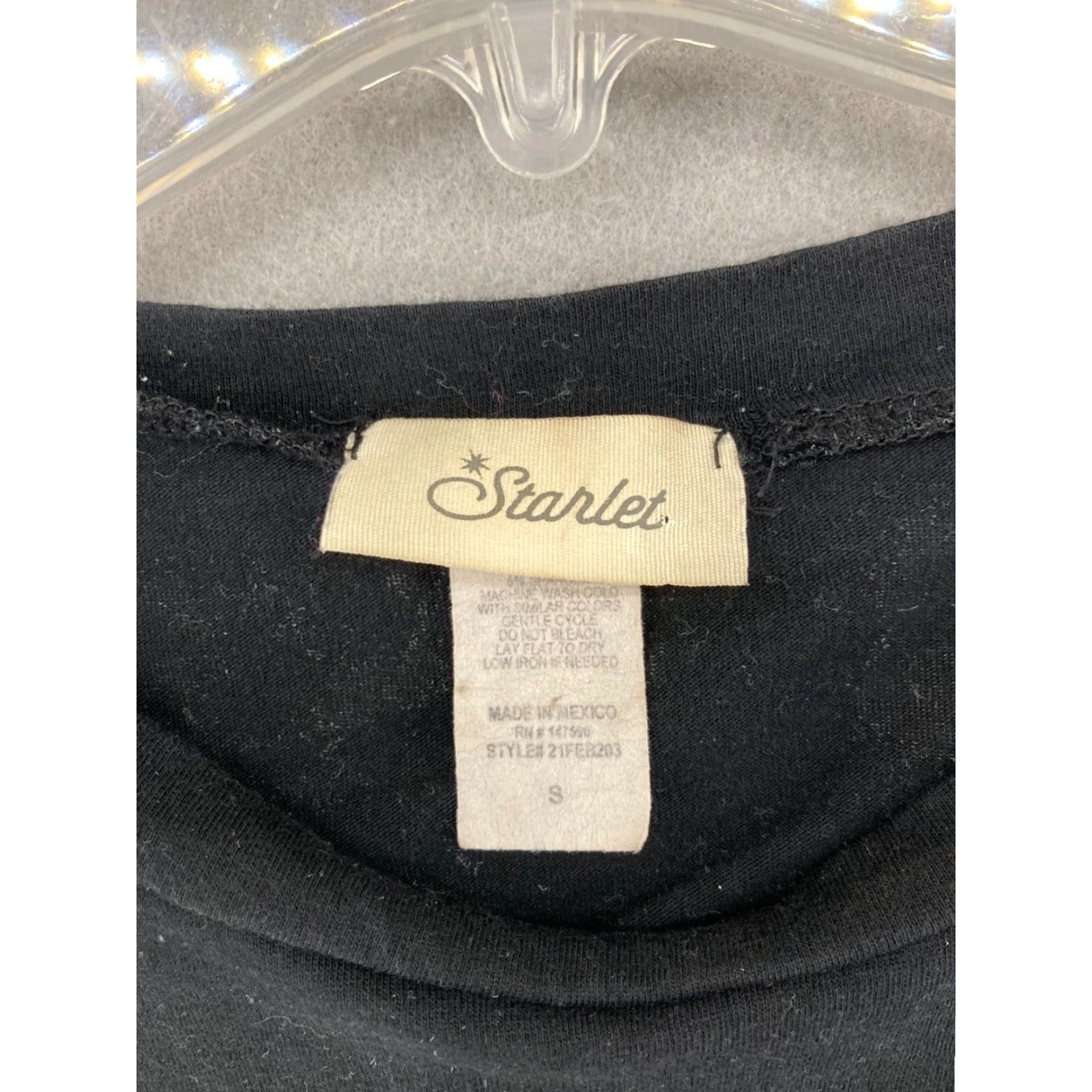 Vintage Starlet Shirt Womens Small Black Cropped Tie Back Butterfly Flames T-Shirt 90s Theme Mens Womens Size S / US 4 / IT 40 - 5 Thumbnail