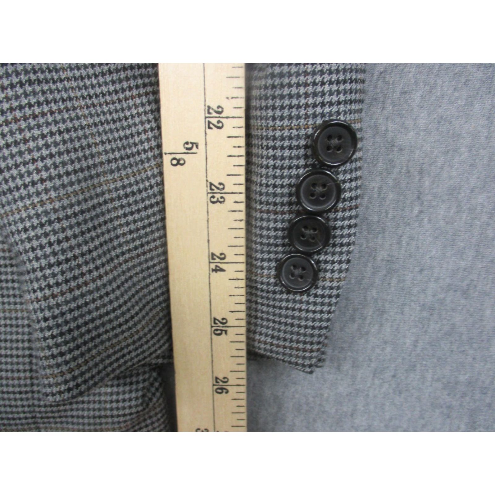Ralph Lauren Lauren Ralph Lauren Blazer Mens 42R Gray Check Two Button Sport Coat Jacket Size 42R - 5 Thumbnail