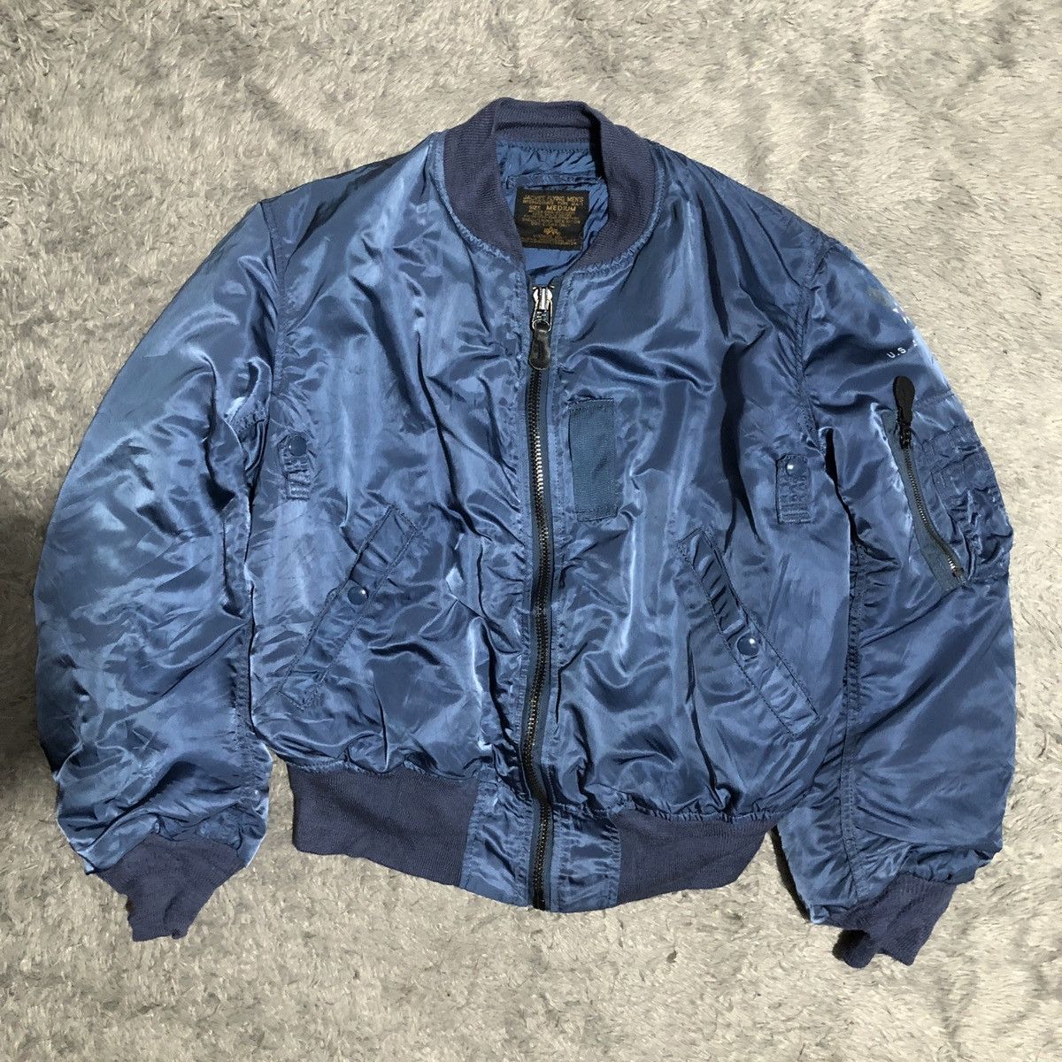 Alpha Industries Vtg Usaf ma1 flying jacket man alpha industries Size US M / EU 48-50 / 2 - 4 Thumbnail