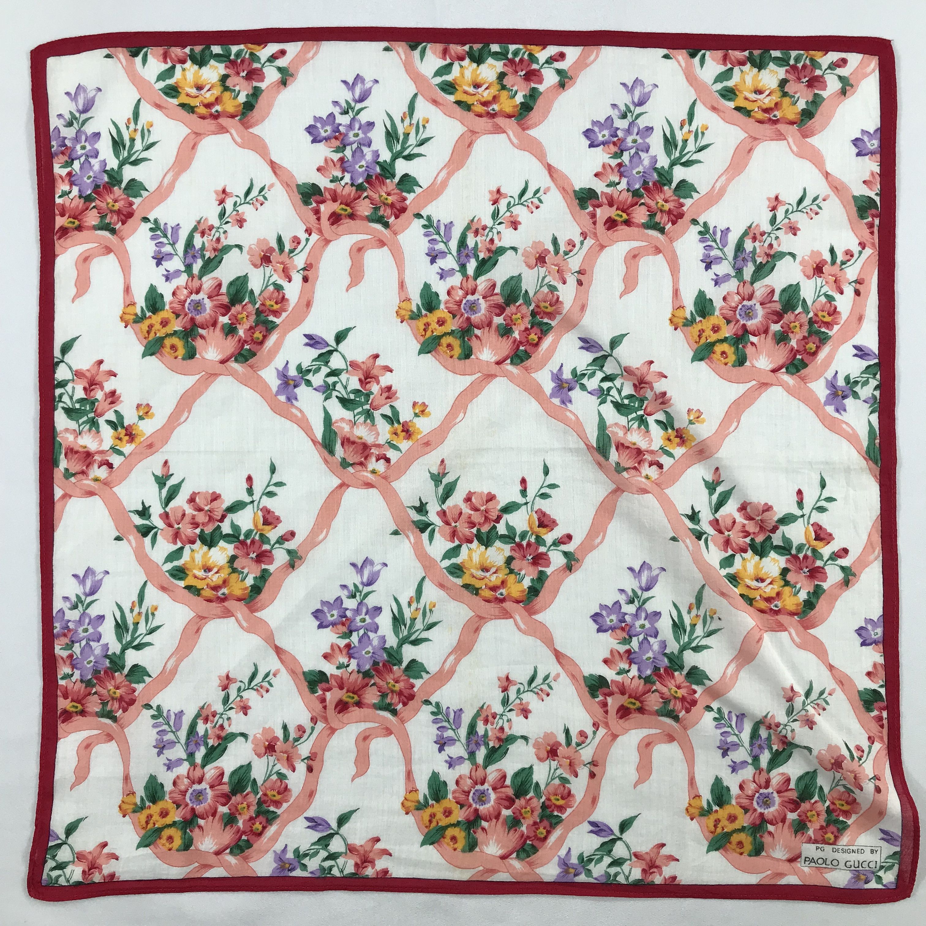 Paolo Gucci × Vintage Paolo Gucci Bandana / Handkerchief / Neckerchief - S2501 Size ONE SIZE - 1 Thumbnail