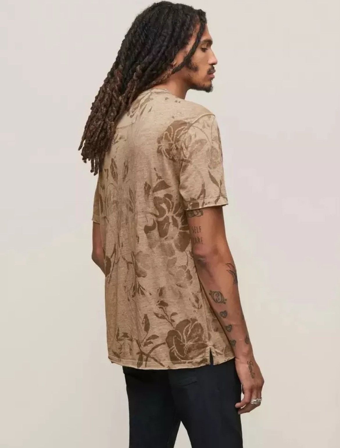 John Varvatos Barrow Fading Floral Burnout Crew. Small Size US S / EU 44-46 / 1 - 2 Thumbnail