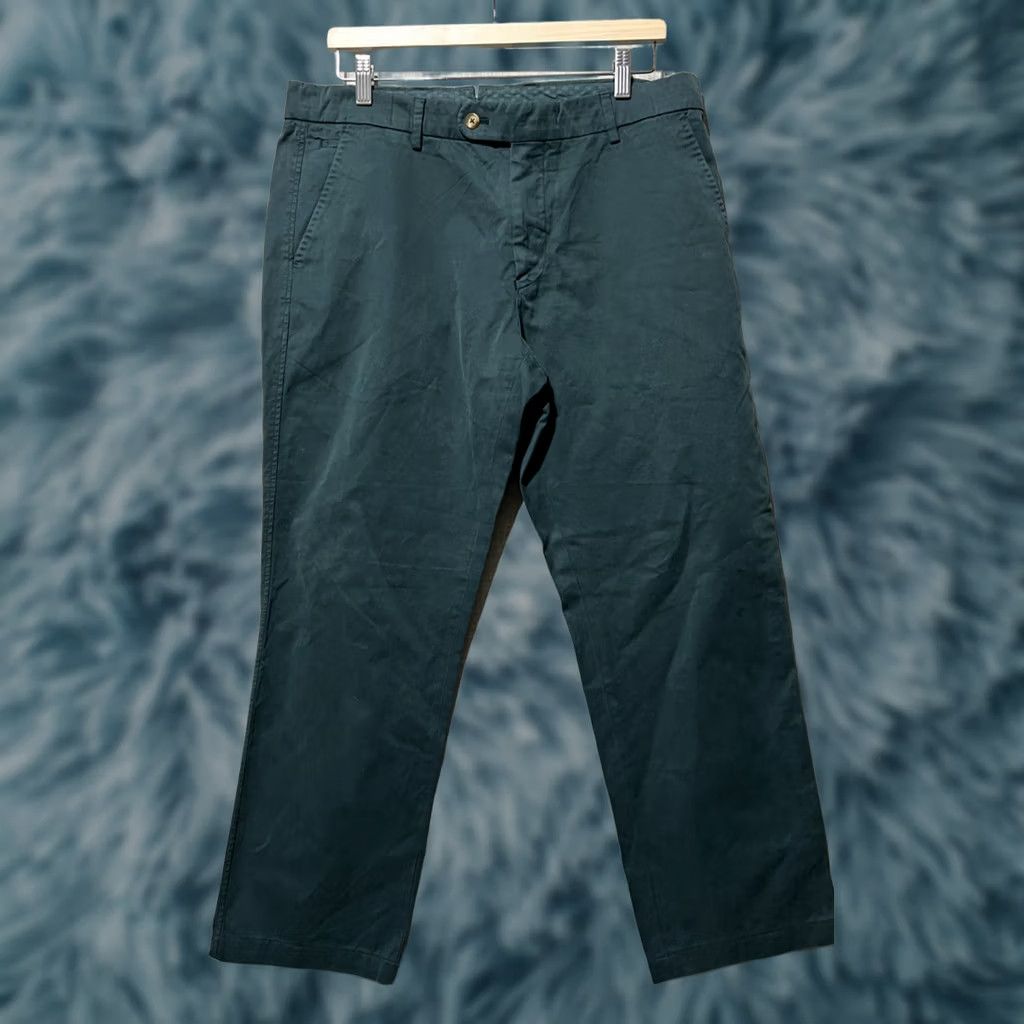J.McLaughlin J. McLaughlin Pants Green Chino Flat Front Regular 36x28 Men’s Pockets Casual Style Modern Classic Size US 36 / EU 52 - 1 Thumbnail