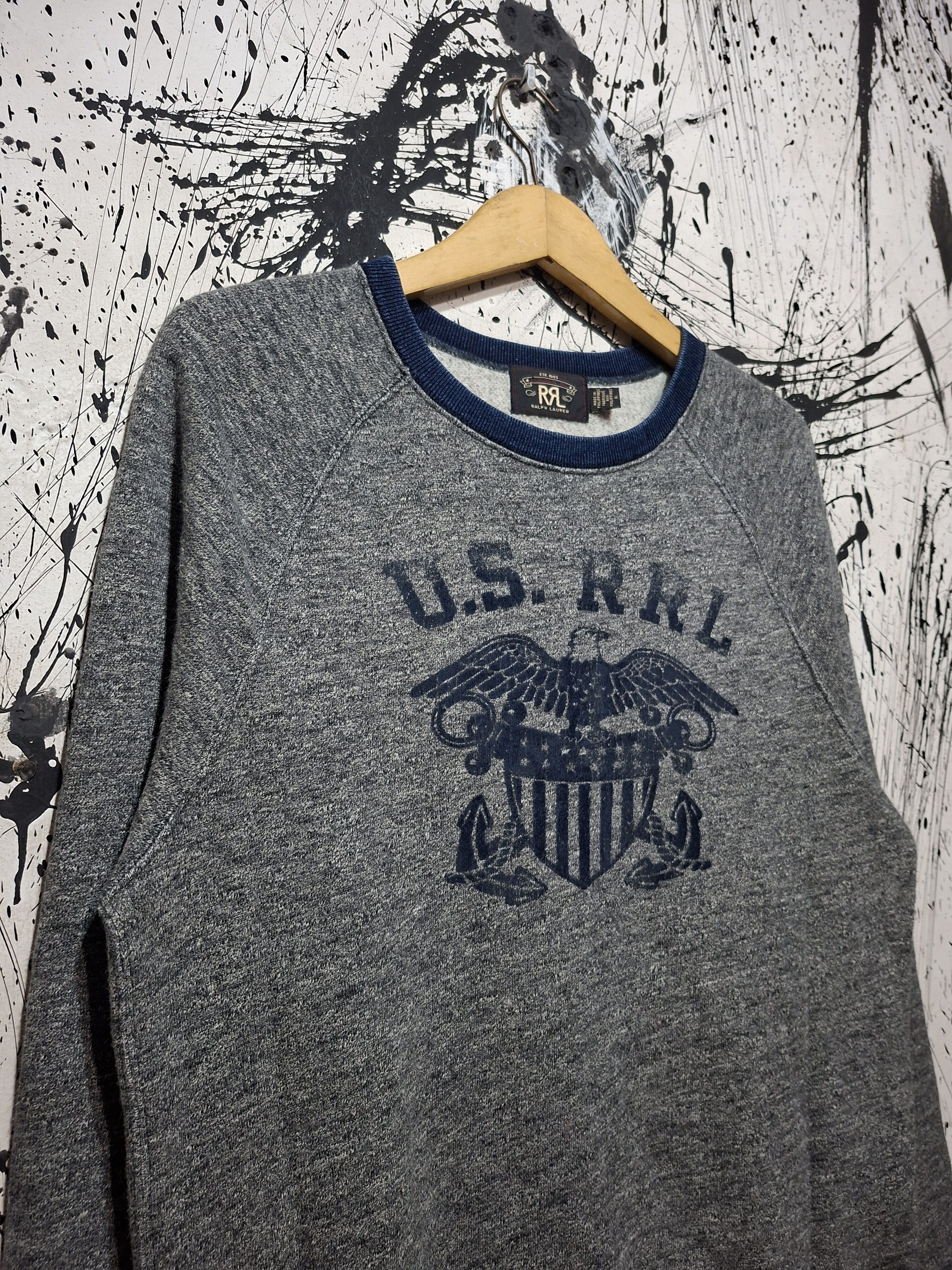 RRL Ralph Lauren VINTAGE RRL RALPH LAUREN US-ARMY SWEATSHIRT Size US M / EU 48-50 / 2 - 2 Thumbnail