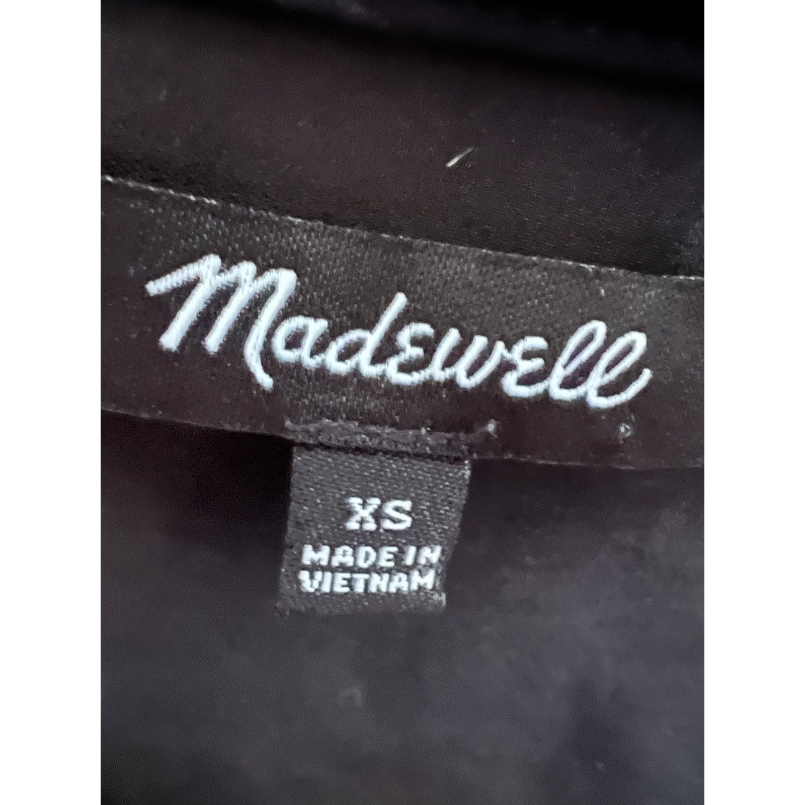 Madewell Madewell Jacquard Dot Black Button Up Shirt Top XS Size XS / US 0-2 / IT 36-38 - 7 Thumbnail