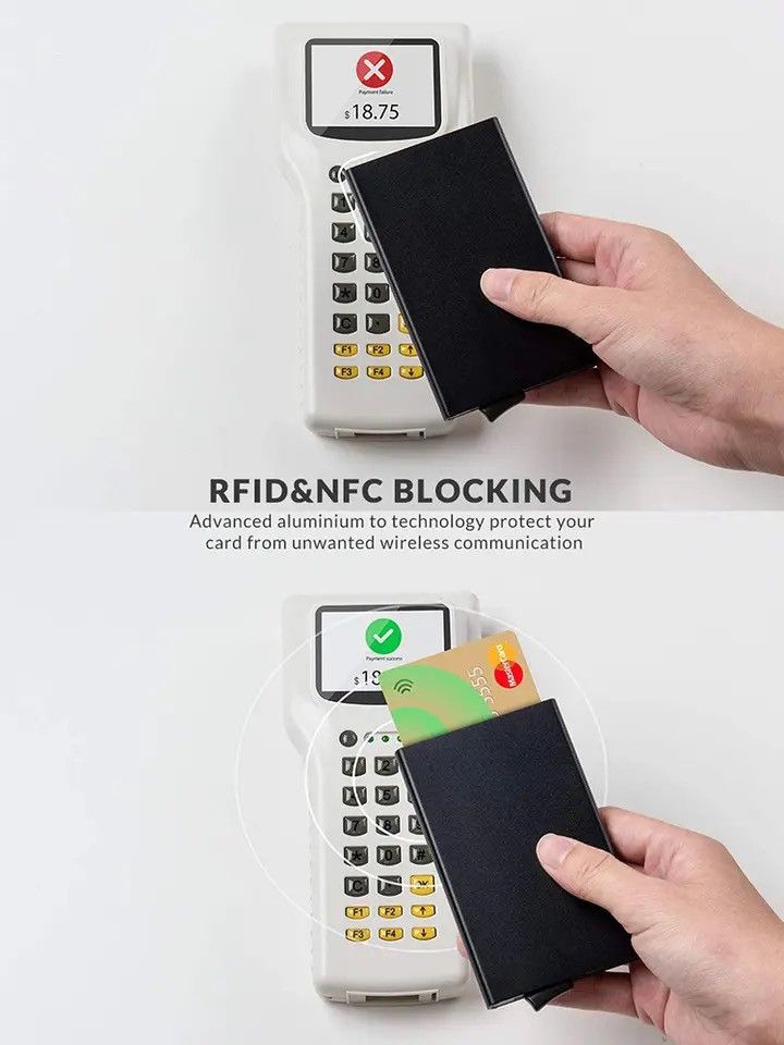 Designer × Japanese Brand Metal Card Case Wallet RFID Protection Mini Size ONE SIZE - 4 Thumbnail