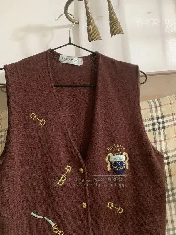 Burberry Burberry Brown Wool Women's Cardigan. Size M / US 6-8 / IT 42-44 - 3 Thumbnail