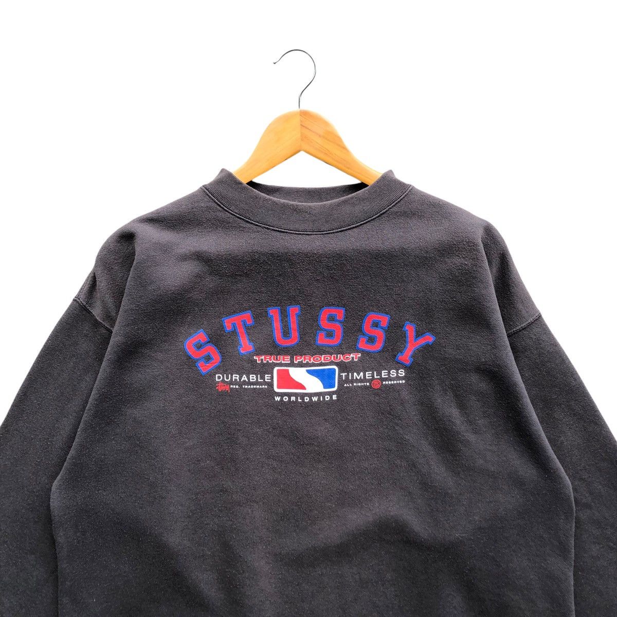 Stussy Vintage sunfaded STUSSY worldwide sweatshirt Size US M / EU 48-50 / 2 - 7 Thumbnail