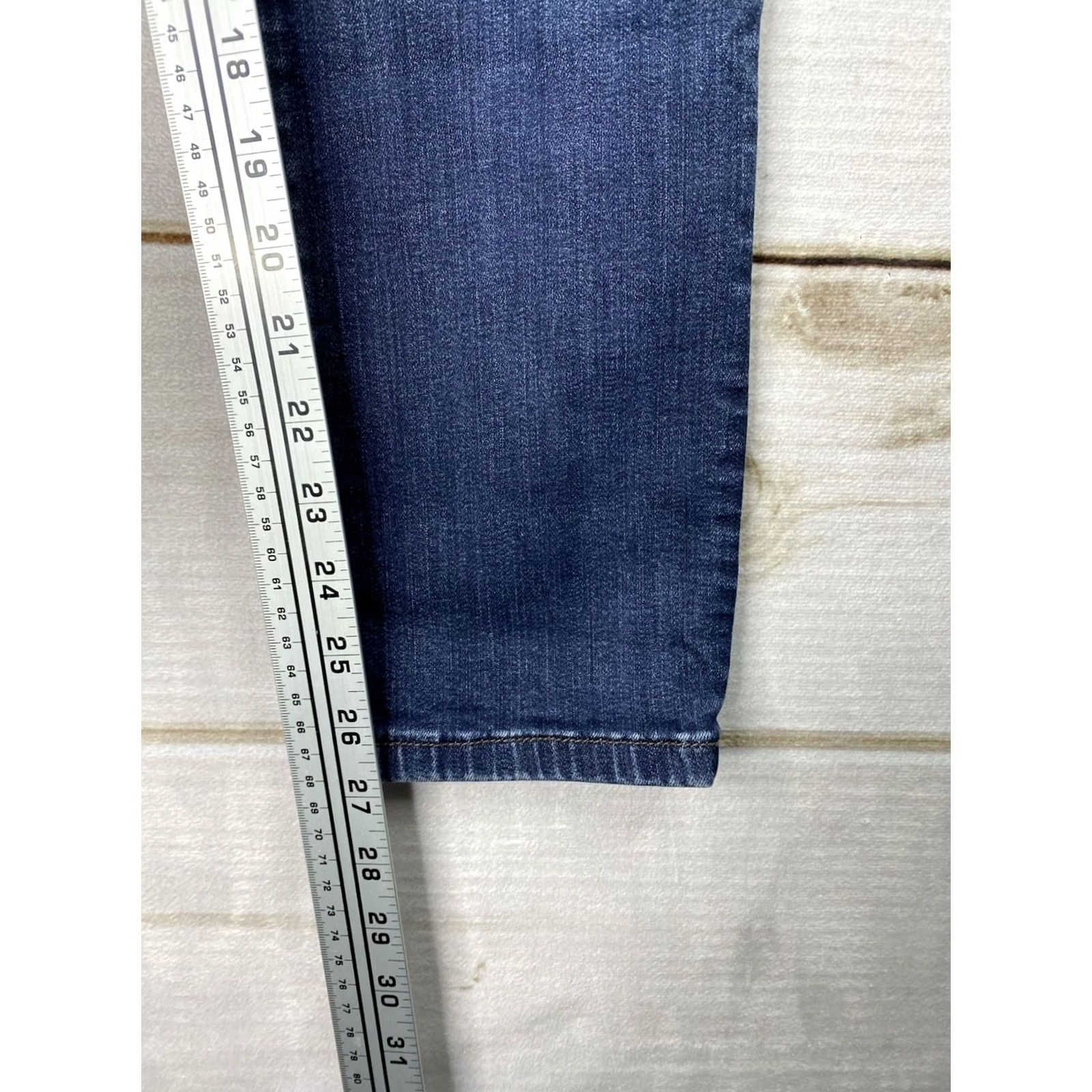 Vintage VINTAGE Level 99 Lily Crop Jeans Womens 27 Dark Distressed Skinny Stretch Denim Blue Cotton Blend Slim Crop Womens Size 27" / US 4 / IT 40 - 7 Thumbnail