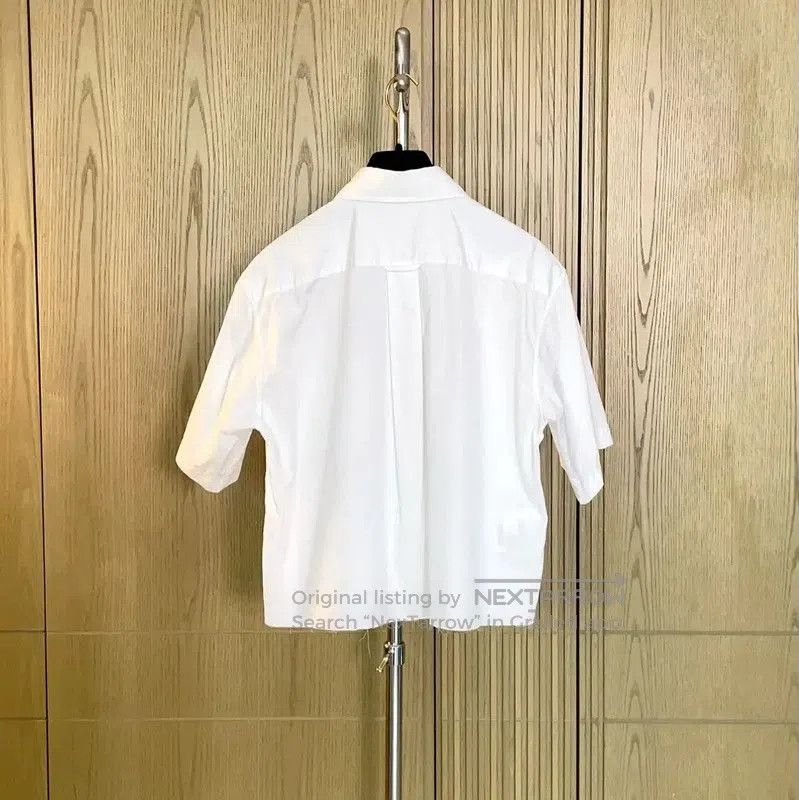 Miu Miu Summer White Cotton Short-Sleeve Shirt .