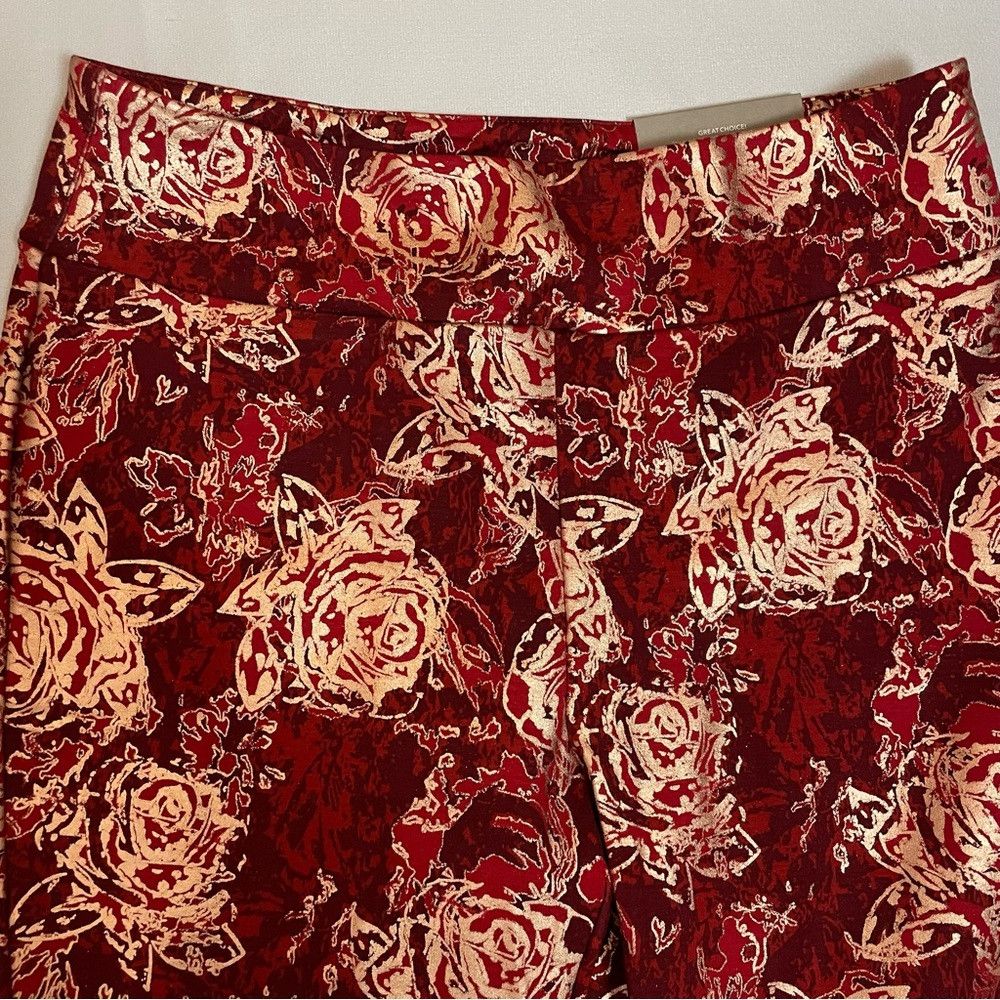 Other NWT New Soft Surroundings Perfect Ponte Straight Leg Red Se Size 32" / US 10 / IT 46 - 8 Thumbnail