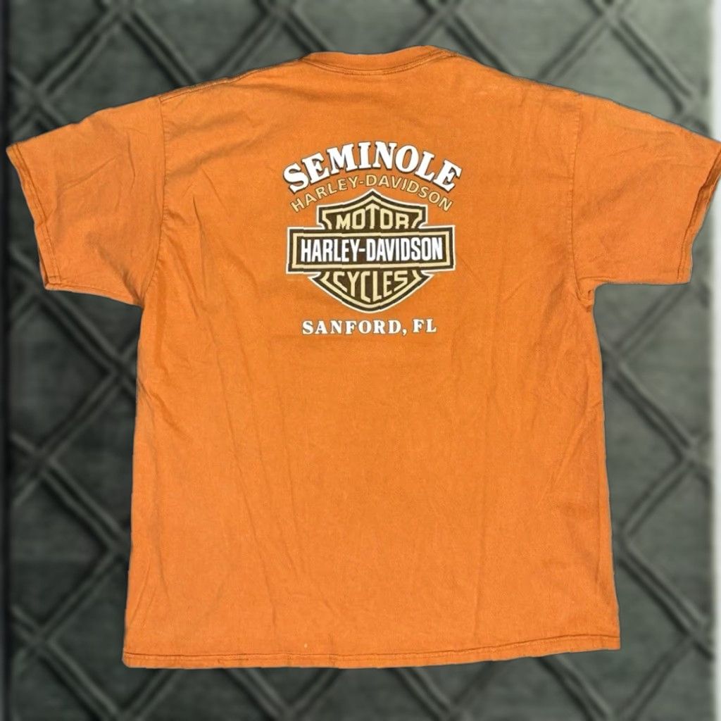 Harley Davidson VINTAGE Harley-Davidson Orange Sheriff Biker T-Shirt XL Men Men XL Orange 2011 T-Shirt Biker Harley-Davidson 2011 XL Mens Size US XL / EU 56 / 4 - 1 Thumbnail