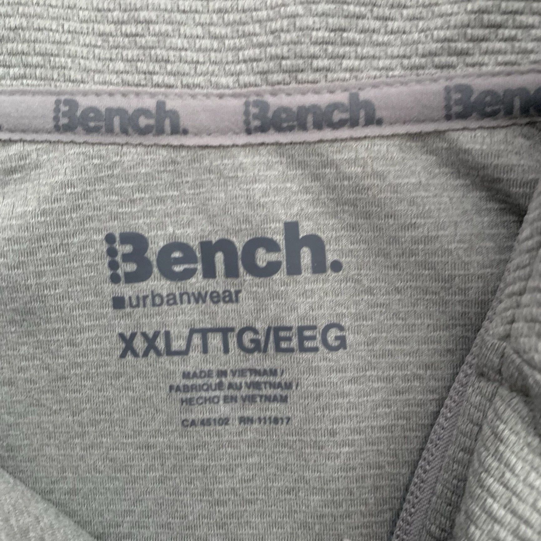 Bench Bench Urbanwear Jacket Mens XXL Gray Full Zip Lightweight Stretch Athletic Size US XXL / EU 58 / 5 - 2 Thumbnail