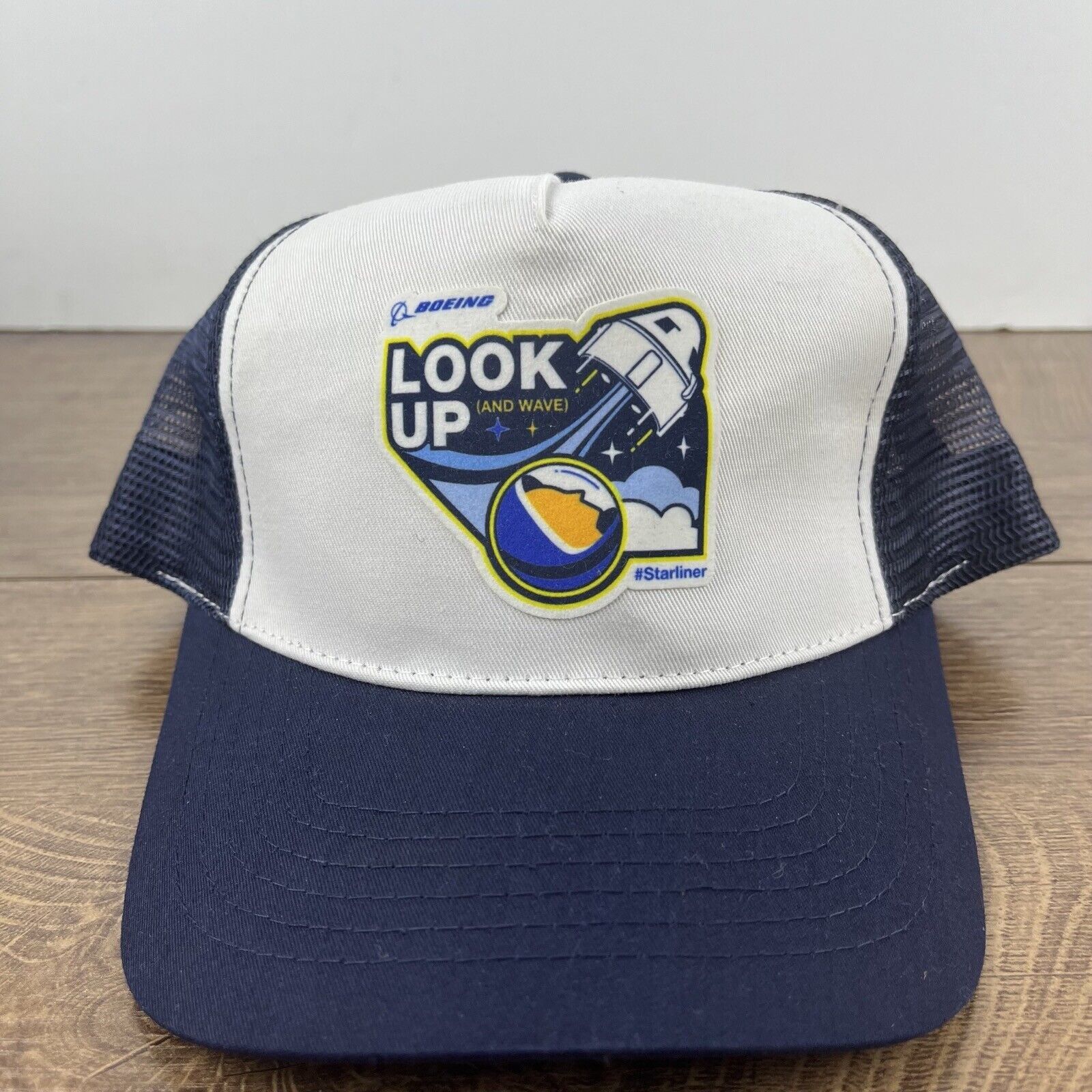Other Look Up Hat Boeing Snapback Hat Blue Adjustable Hat Blue Adu Size ONE SIZE - 4 Thumbnail