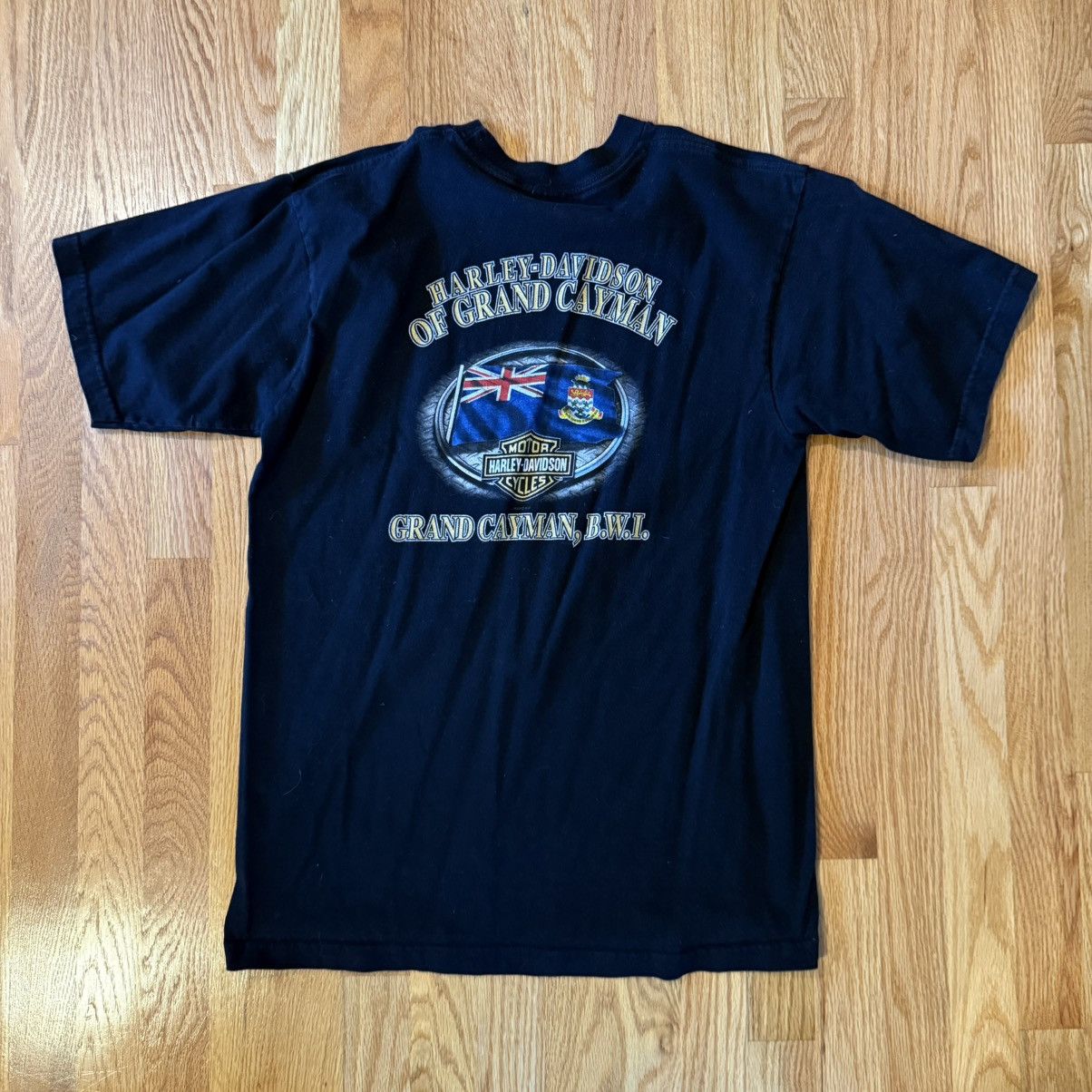 Harley Davidson 2007 Harley Davidson Double Sided Grand Cayman T-Shirt Size US L / EU 52-54 / 3 - 4 Thumbnail