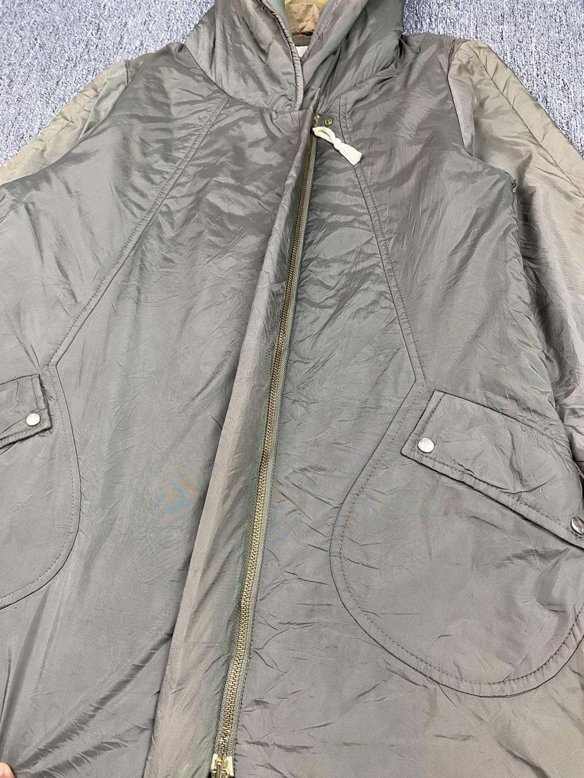 Trussardi × Vintage Trussardi Olive green sunfaded Parka Size S / US 4 / IT 40 - 5 Thumbnail