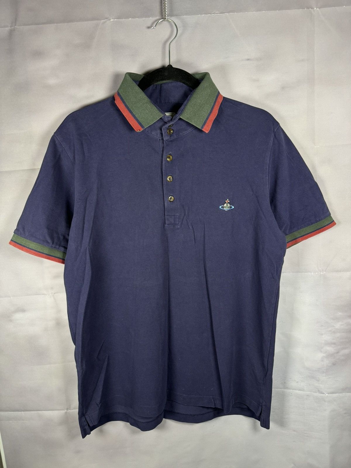 Designer × Vintage × Vivienne Westwood Vintage Vivienne Westwood 2 Krall Blue Polo Shirt Oldmoney Size US L / EU 52-54 / 3 - 1 Thumbnail