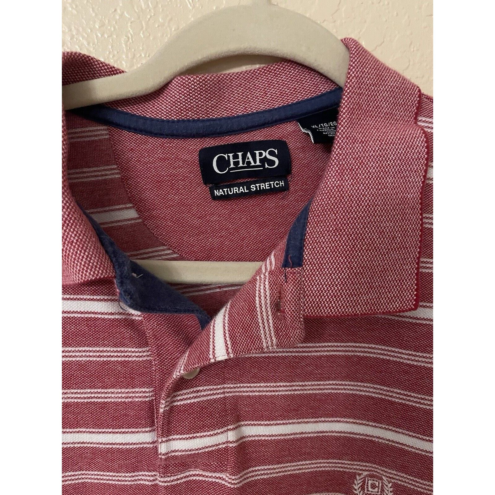 Chaps CHAPS Stretch Short Sleeve Polo Top Men's Shirt XL Size US XL / EU 56 / 4 - 4 Thumbnail